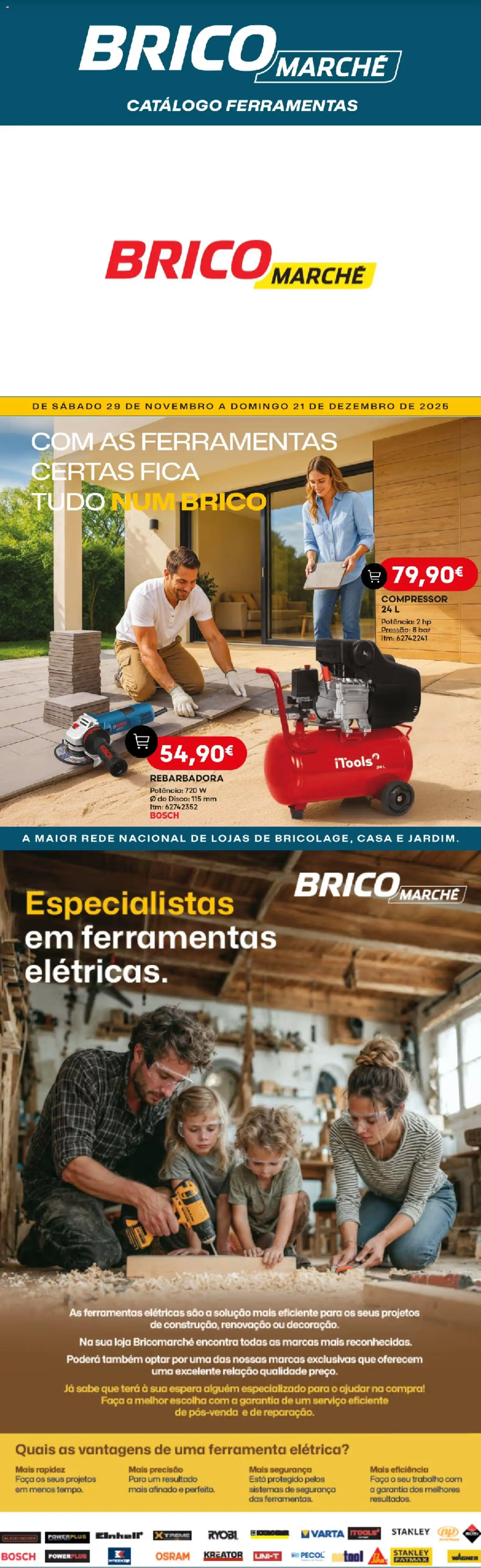 BricoMarché Ferramentas - 24p - Nacional │ válido de 29.11.2025 | Página: 1 | Produtos: Faca, Ferramentas, Compressor