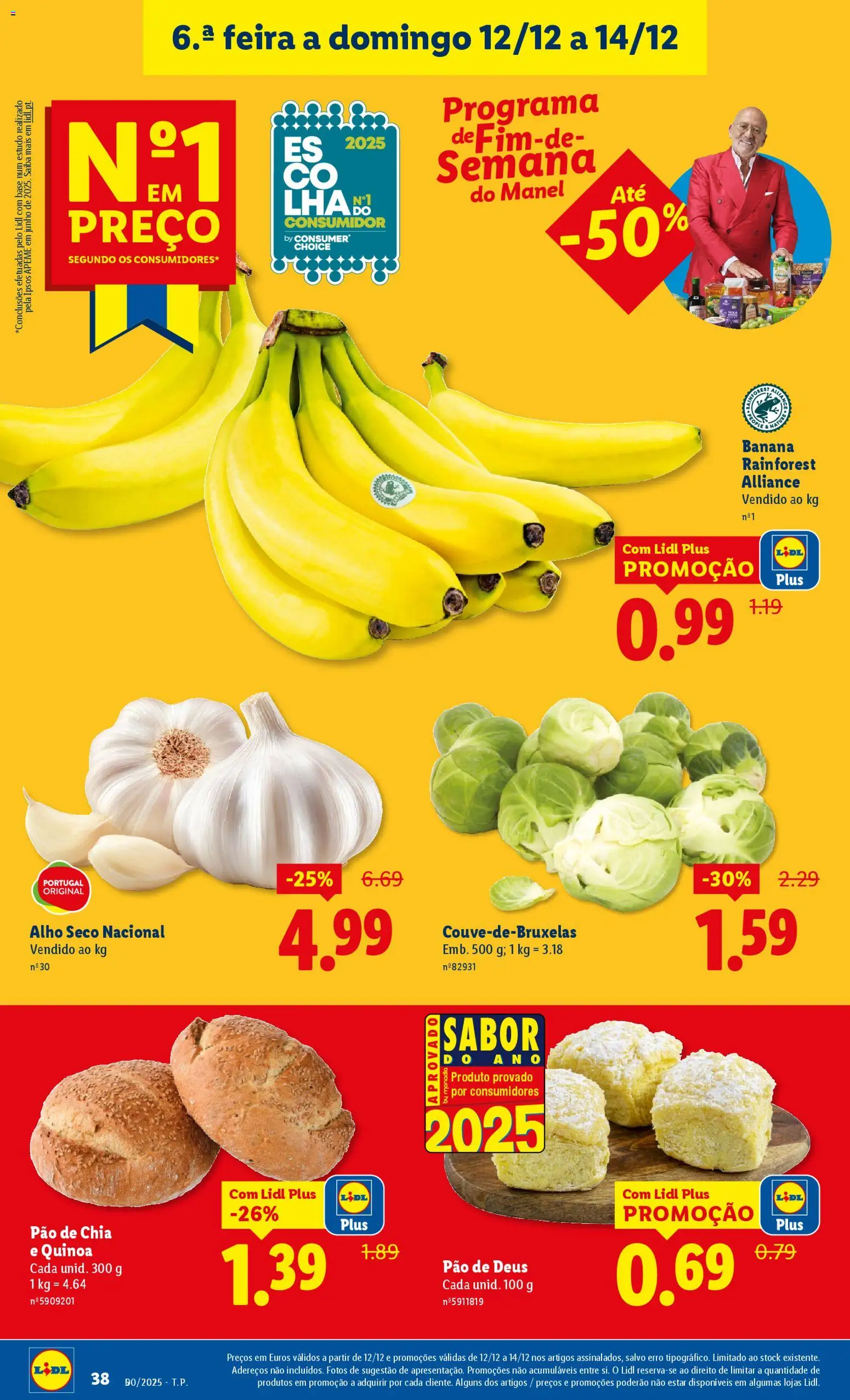 Lidl folheto │ válido de 08.12.2025 | Página: 38 | Produtos: Banana, Quinoa, Base, Pão