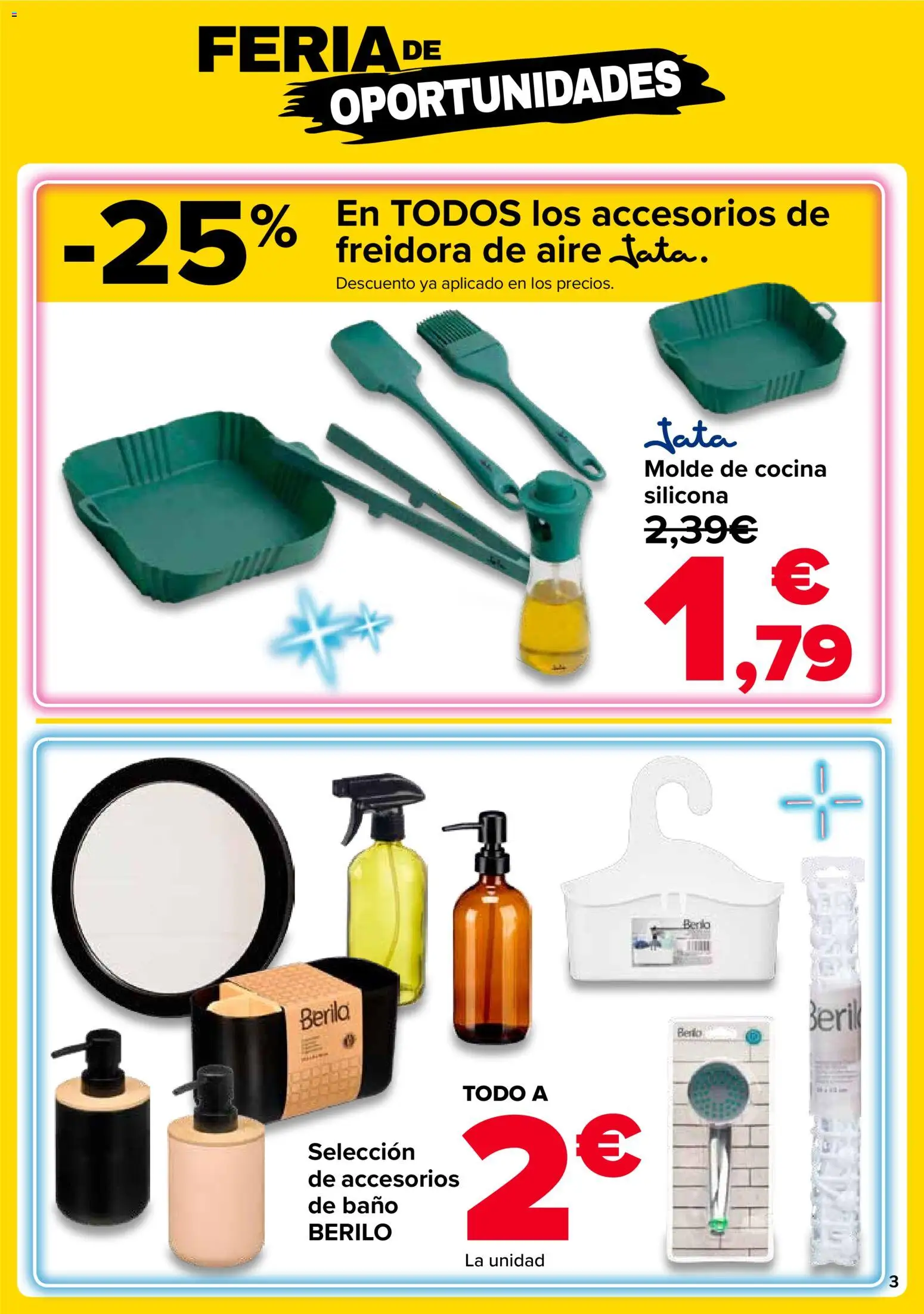Carrefour Feria de oportunidades │ válido desde el 19.02.2026 | Página: 3 | Productos: Cocina, Freidora, Baño