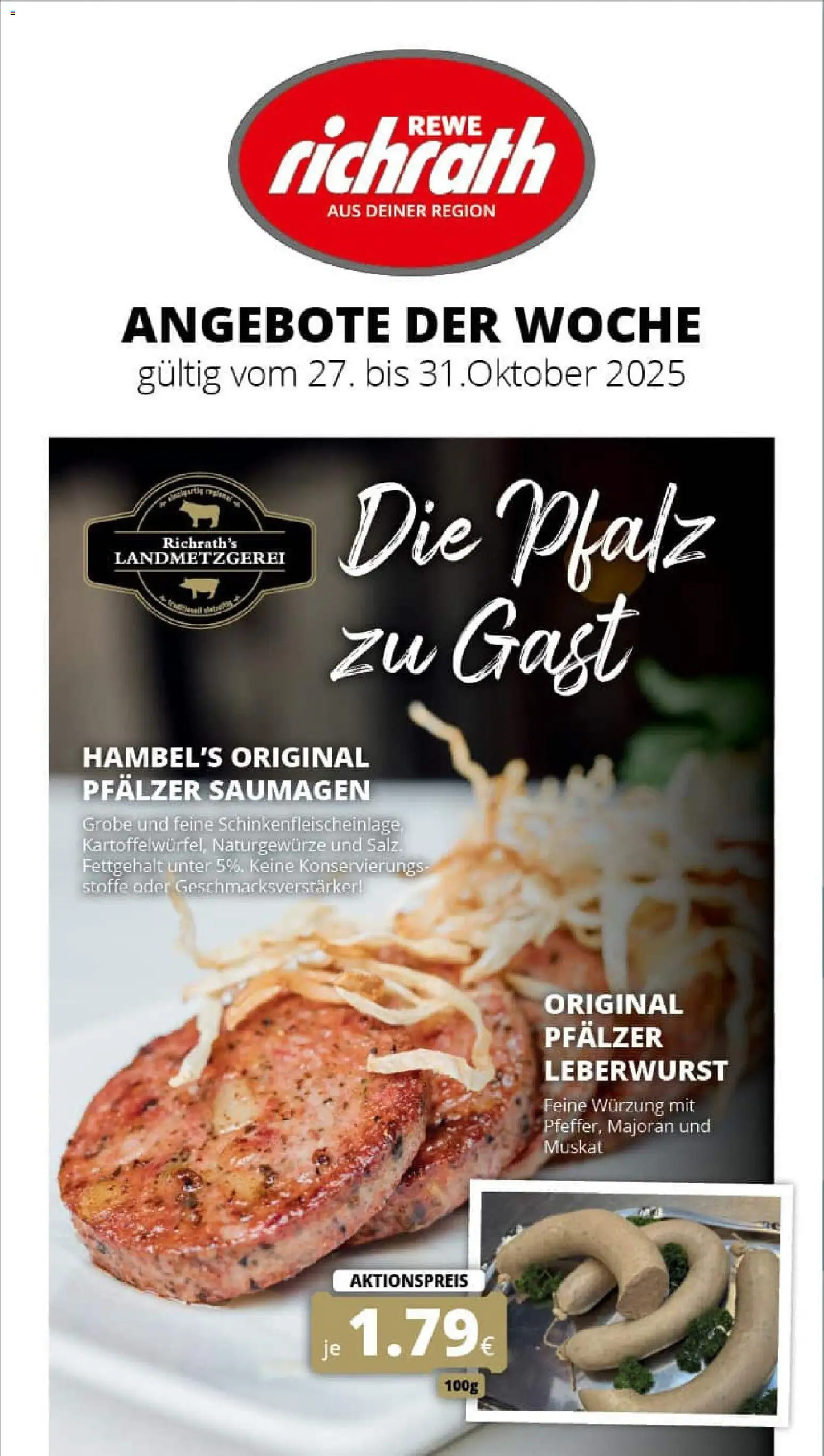 Rewe prospekt Bergheim	 – gültig ab 26.10.2025 | Seite: 1