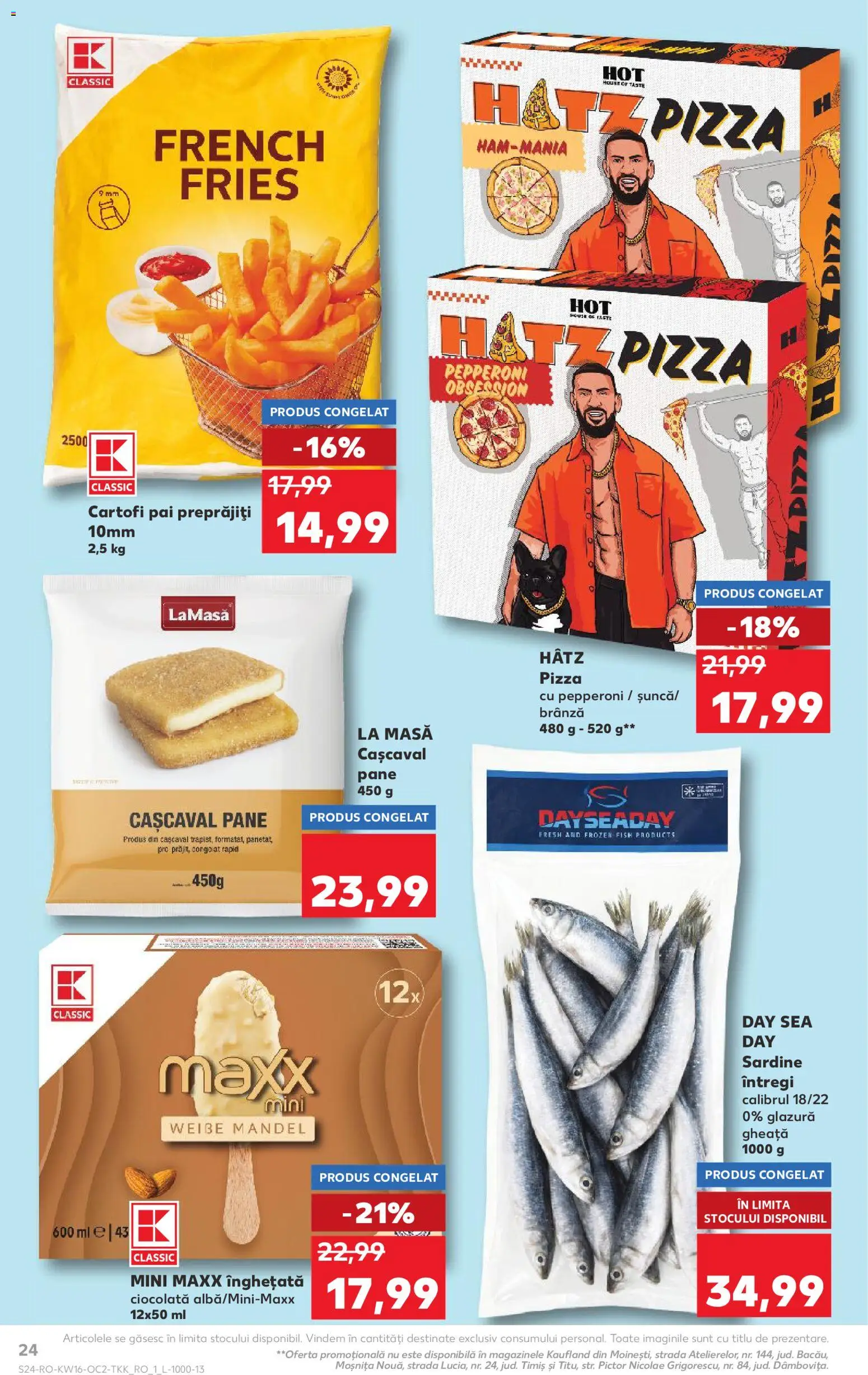 Noul catalog Kaufland – valabil de la 15.04.2026 | Pagină: 24 | Produse: Masă, Cașcaval, Înghețată, Cartofi