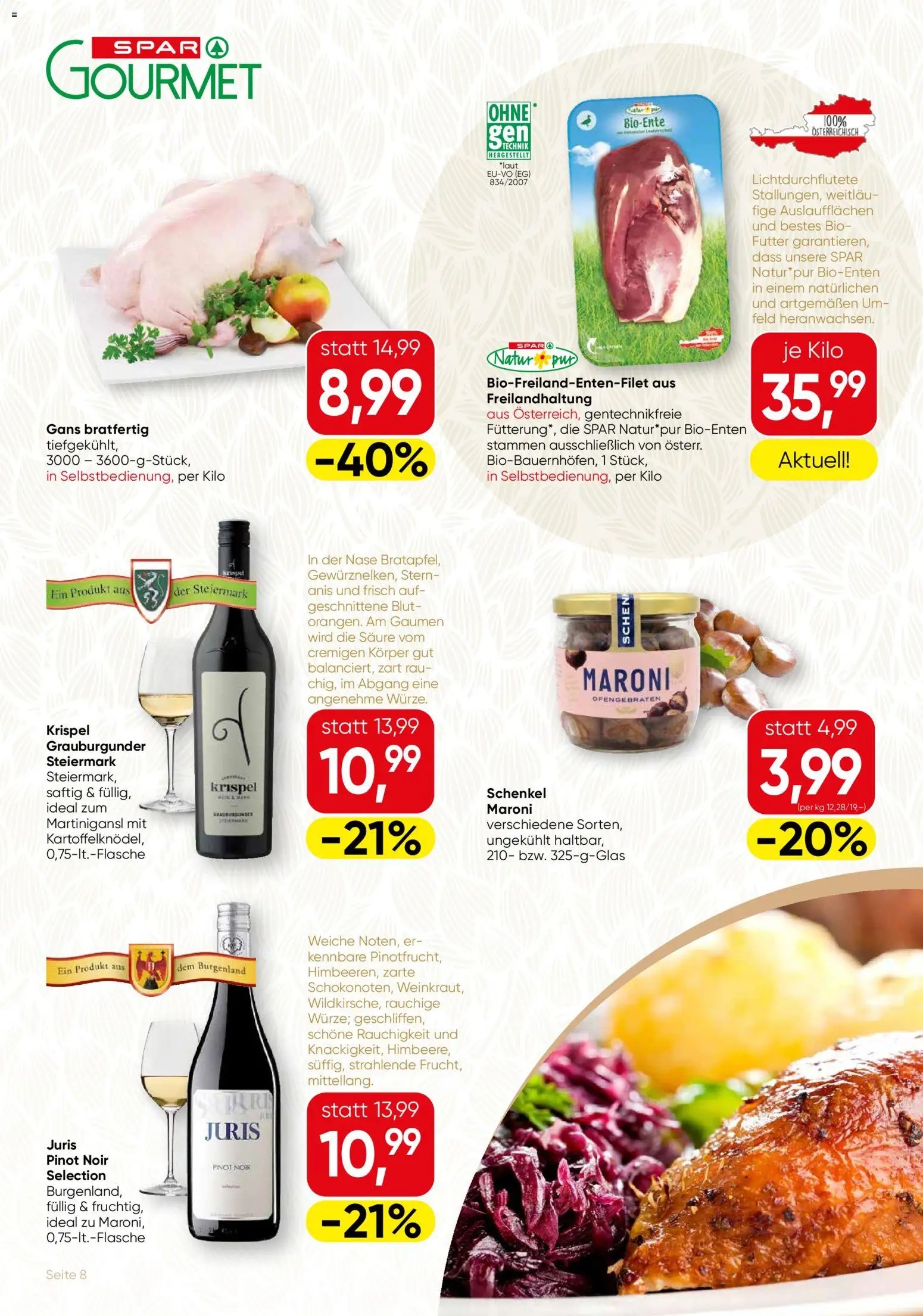 SPAR Gourmet Flugblatt Niederösterreich gültig ab 06.11.2025 | Seite: 8