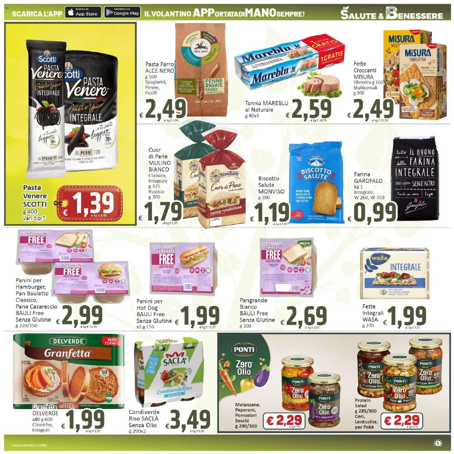 Volantino Paghi Poco del 16.04.2026 | Pagina: 5 | Prodotti: Tonno, Melanzane, Scaffale, Penne