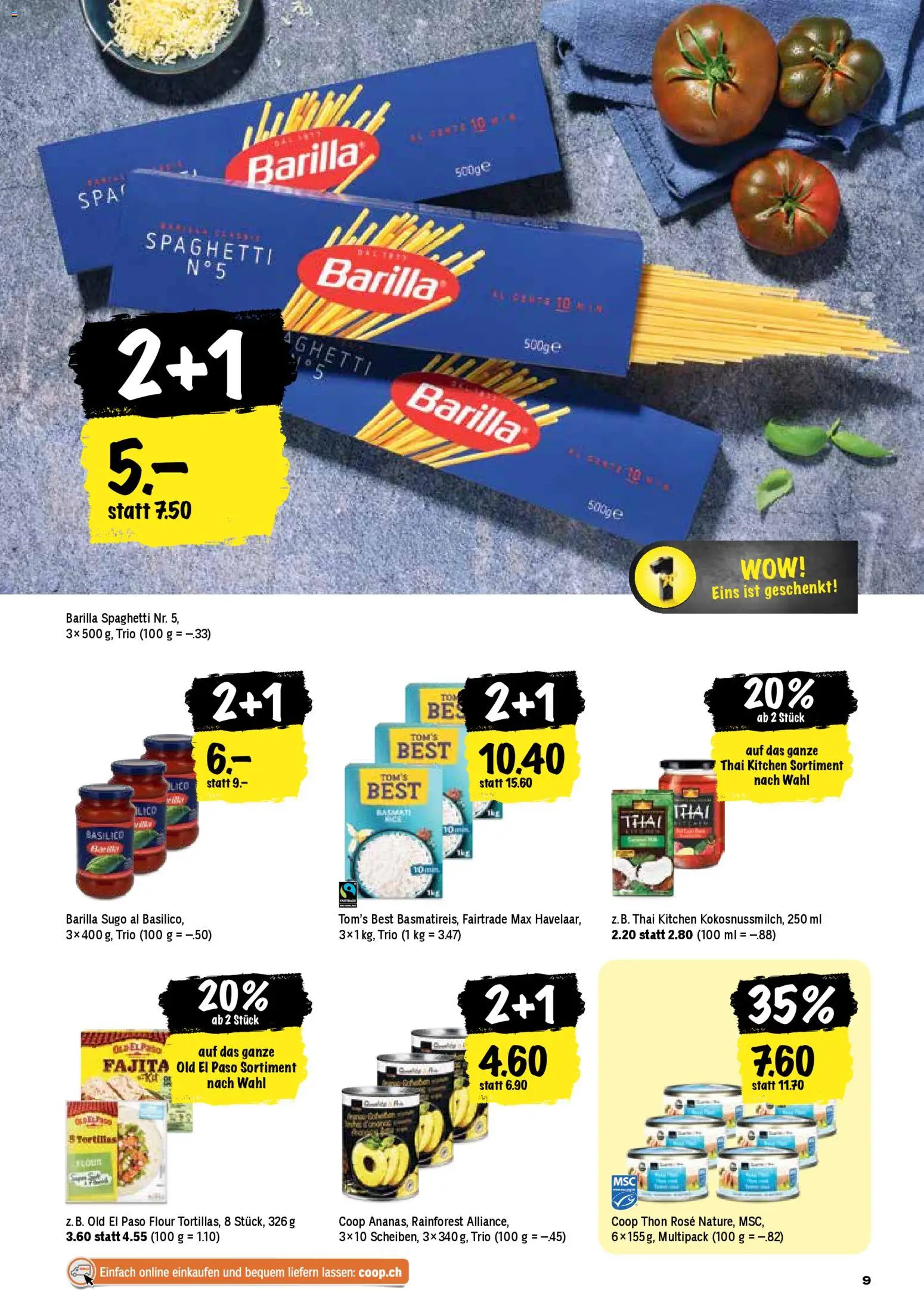 Coop Aktionen – gültig ab 08.01.2026 | Seite: 9 | Produkte: Barilla