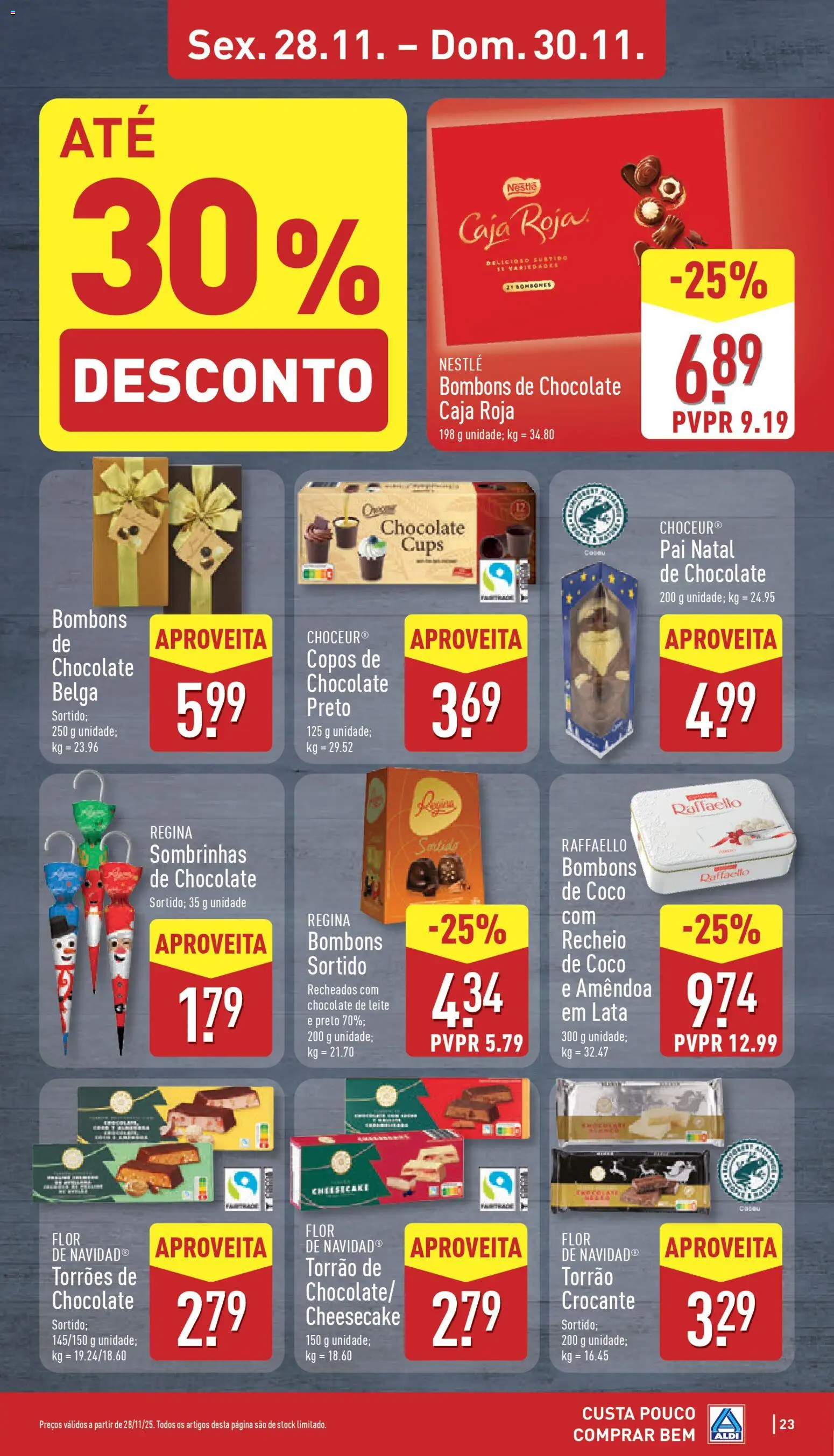 Aldi folheto │ válido de 24.11.2025 | Página: 23 | Produtos: Copos, Leite, Nestlé, Chocolate