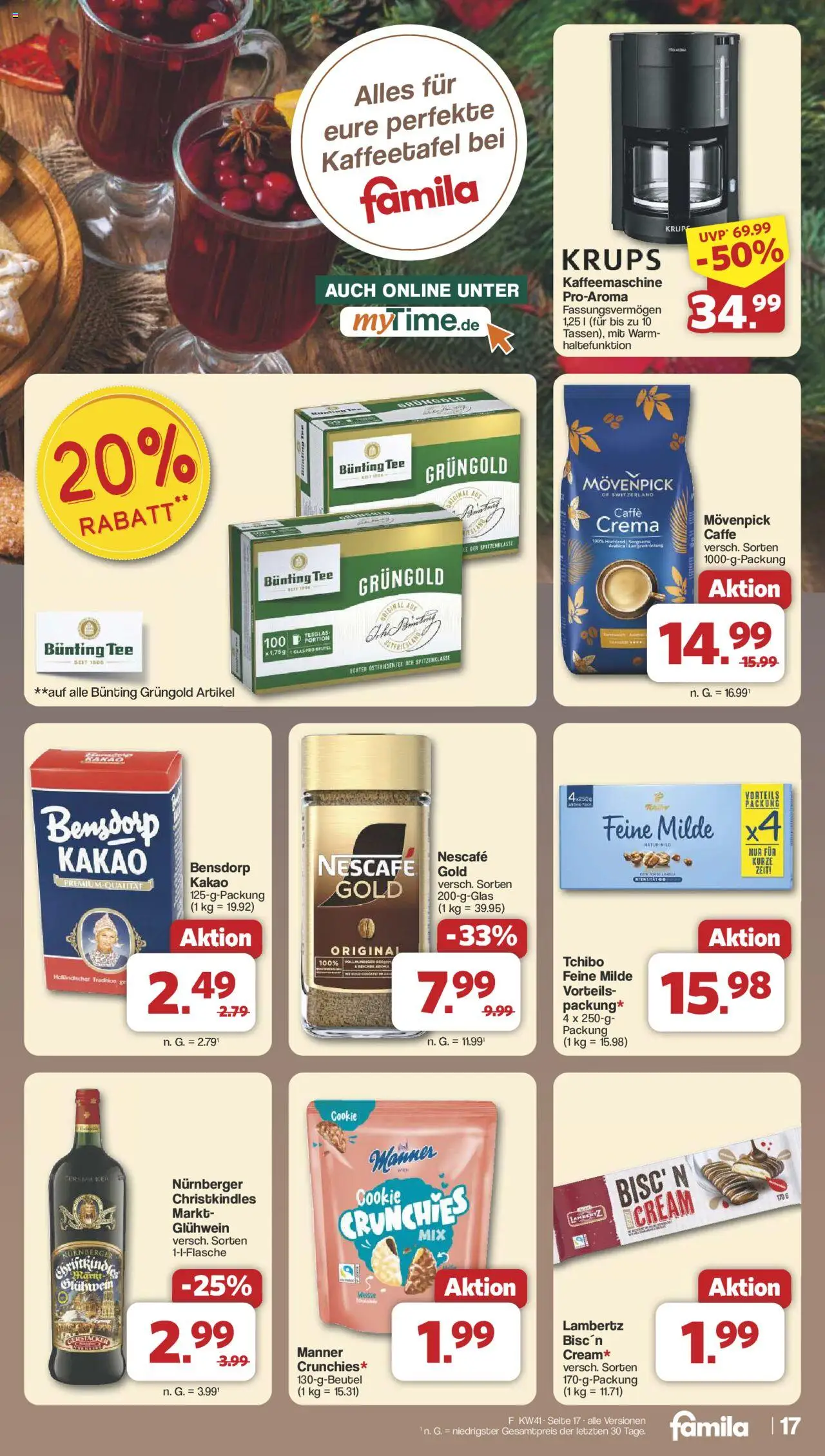 Famila Nordwest Prospekt 	 – gültig ab 06.10.2025 | Seite: 17 | Produkte: Krups, Kaffeemaschine, Nescafe, Tee