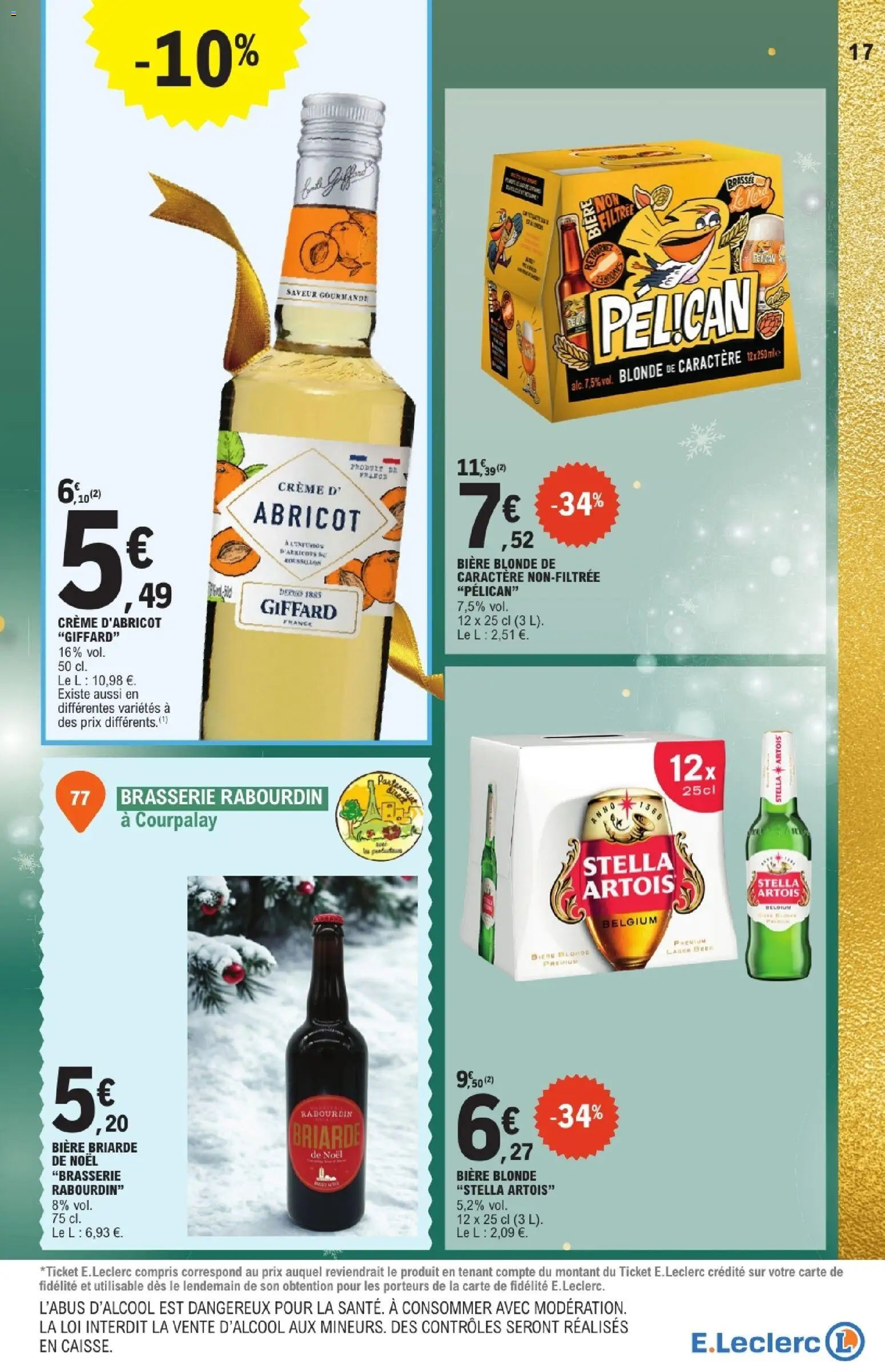 {H1} | Page: 17 | Produits: Abricot, Bière blonde, Bière, Crème