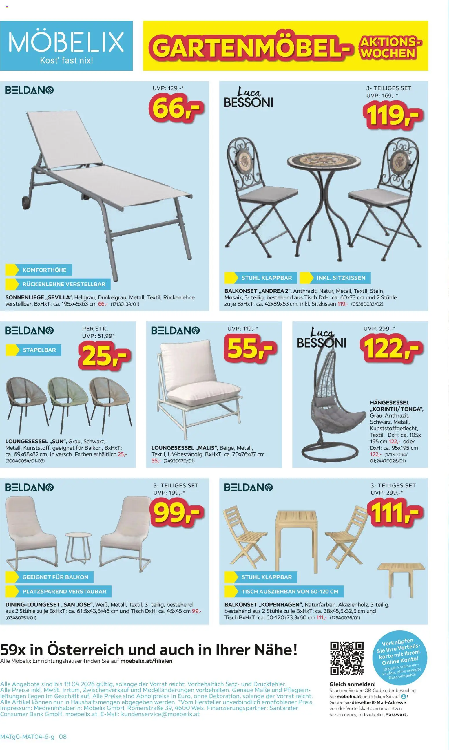 Möbelix Angebote gültig ab 06.04.2026 | Seite: 8 | Produkte: Tisch, Stuhl, Gartenmöbel