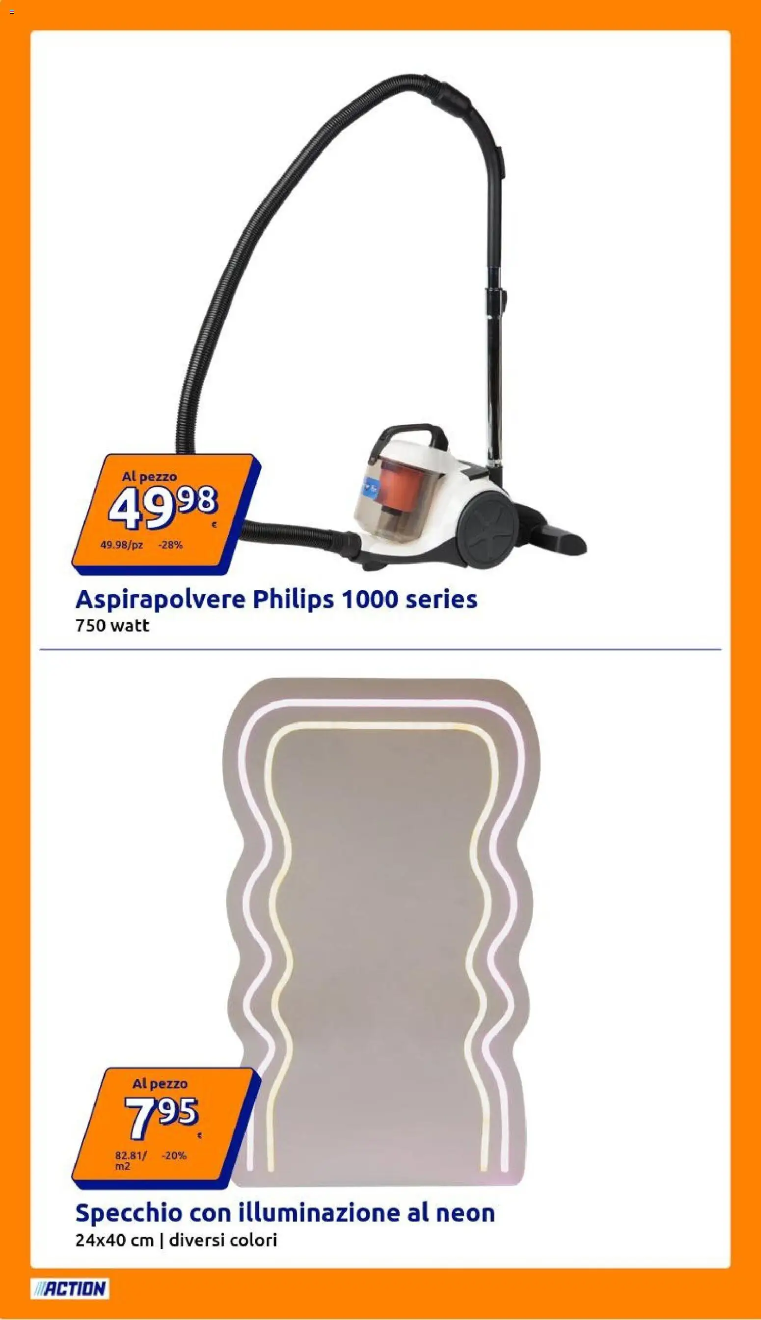 Volantino Action del 04.03.2026 | Pagina: 12 | Prodotti: Aspirapolvere, Specchio