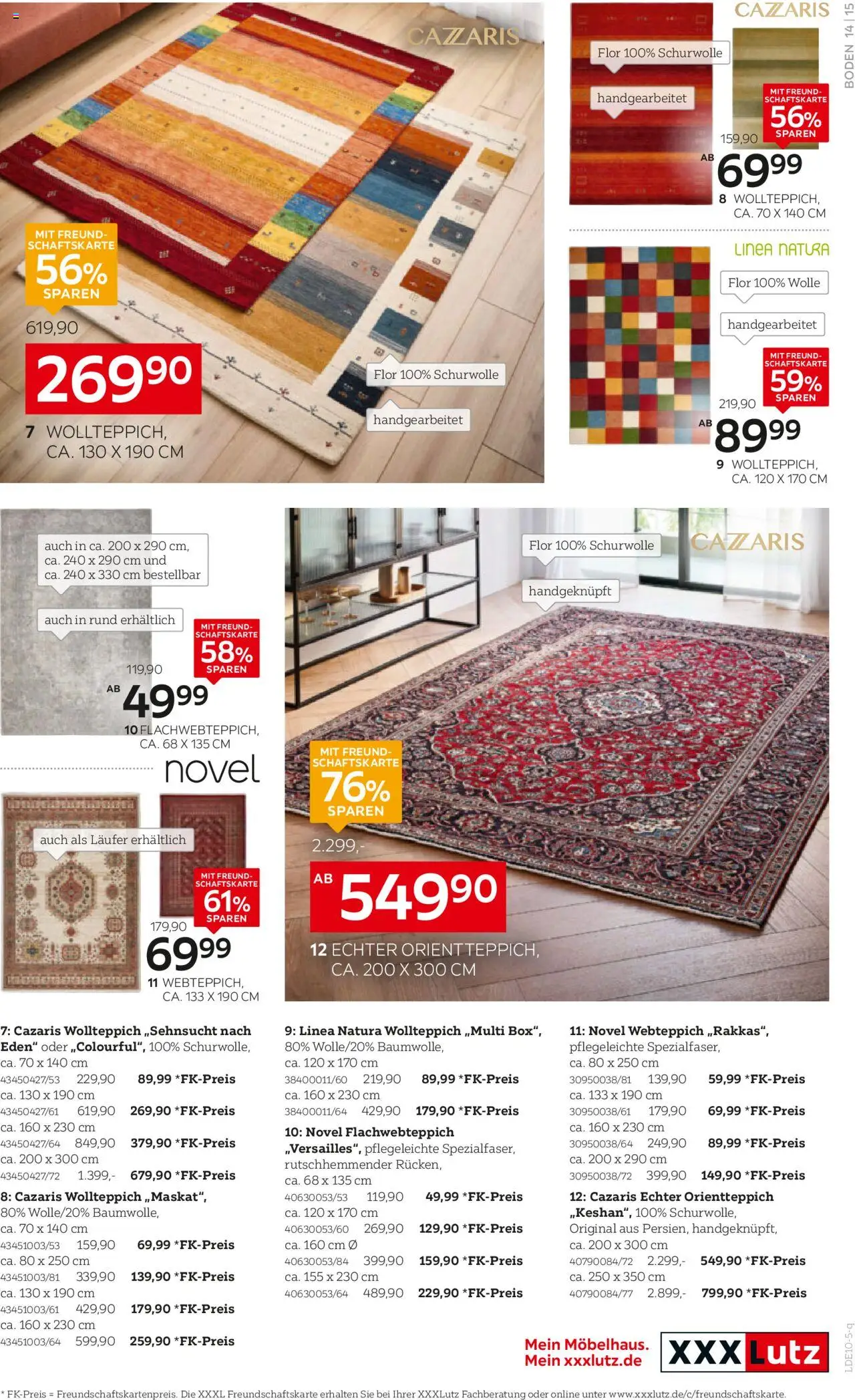 XXXL Lutz Festlich aufgetischt – gültig ab 12.10.2025 | Seite: 15 | Produkte: Orientteppich