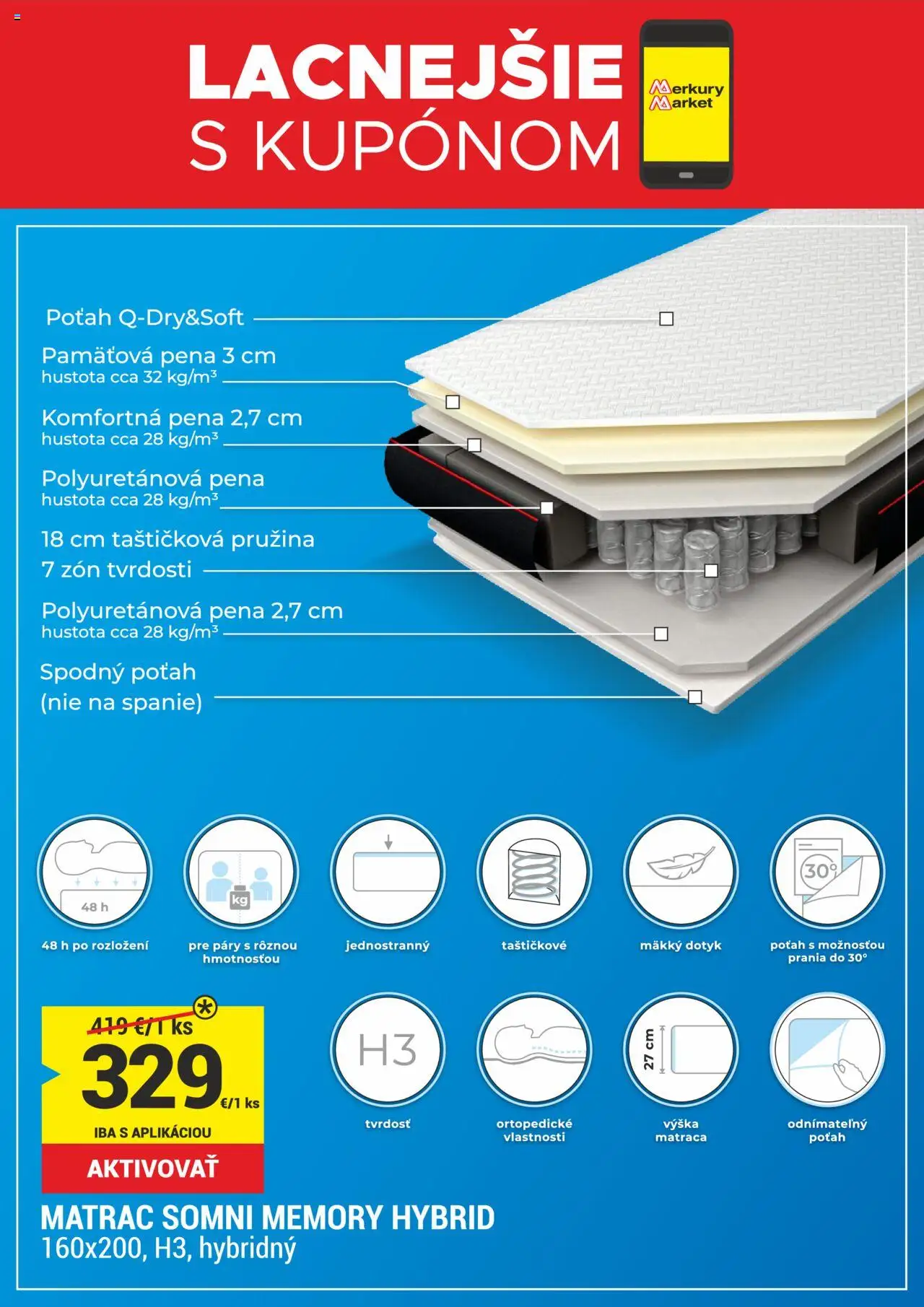 Merkury Market nábytok, sedačky, matrace │ platný od 01.08.2025 | Strana: 43 | Produkty: Matrac