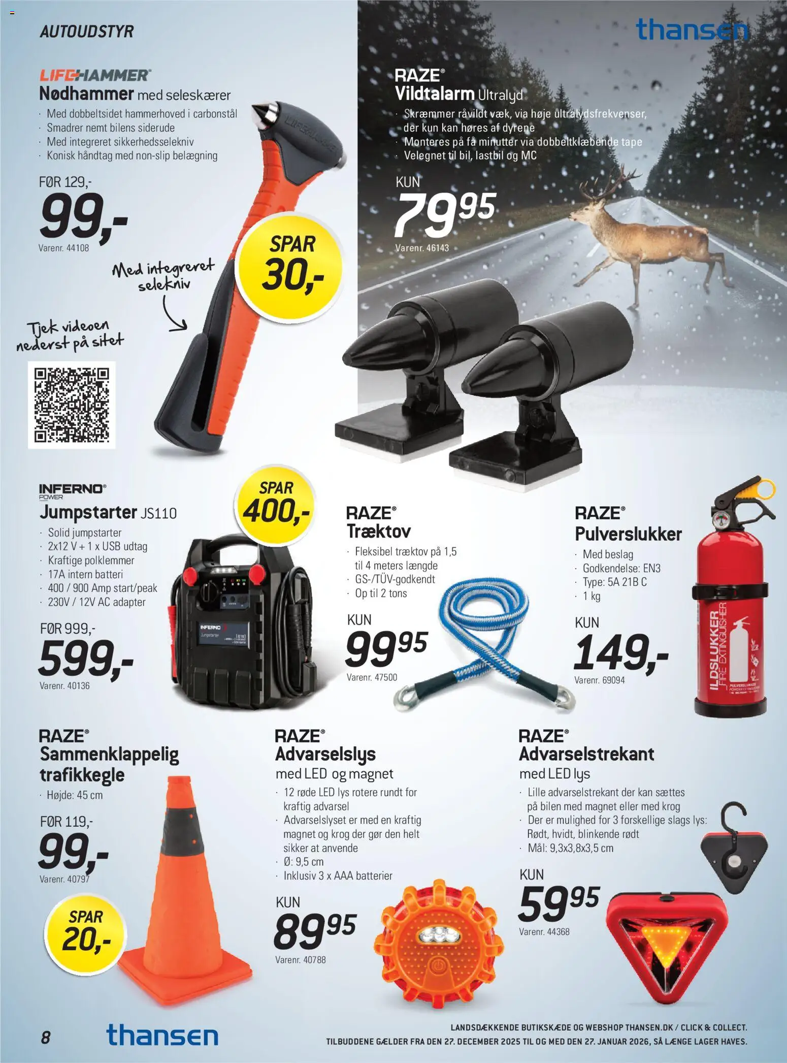 Thansen tilbudsavis – gyldig fra 27.12.2025 | Side: 8 | Produkter: Batterier, USB, Magnet, Batteri