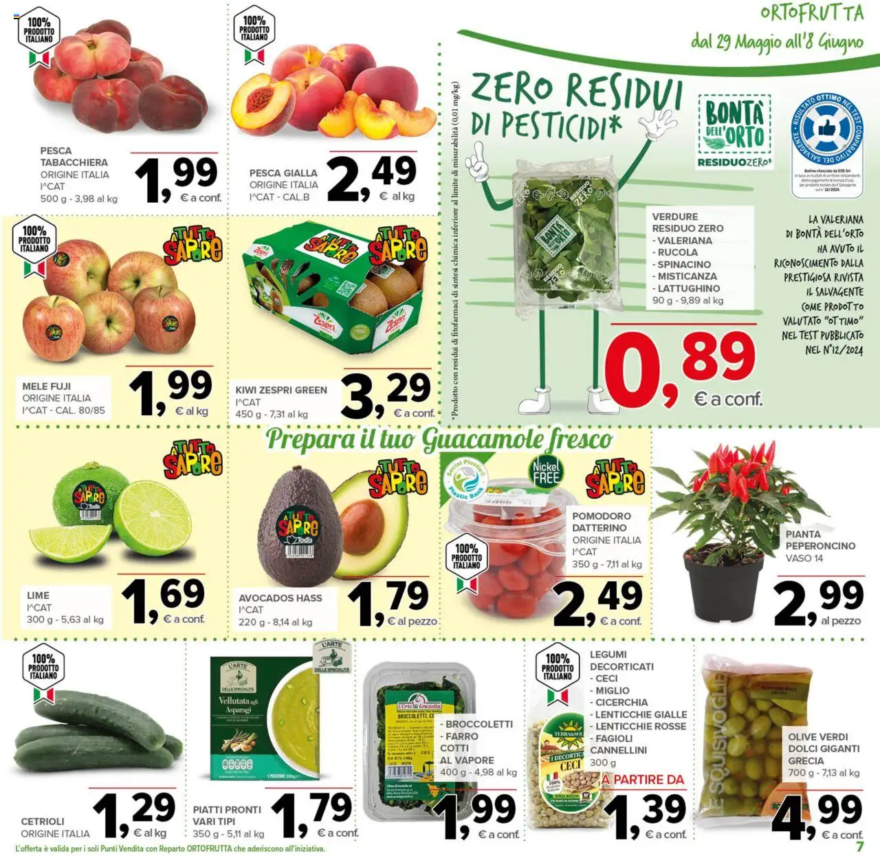Volantino Todis del 29.05.2025 | Pagina: 7 | Prodotti: Cetrioli, Avocado, Lenticchie, Pomodoro