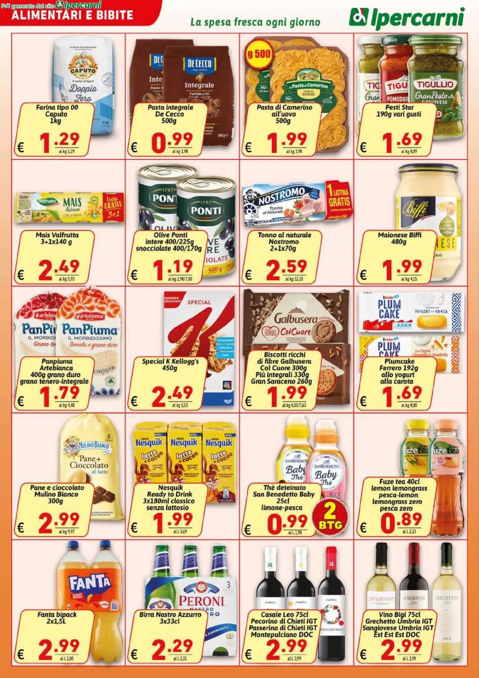 Volantino Ipercarni del 07.04.2026 | Pagina: 14 | Prodotti: Pasta, Plumcake, Cacao, Pecorino