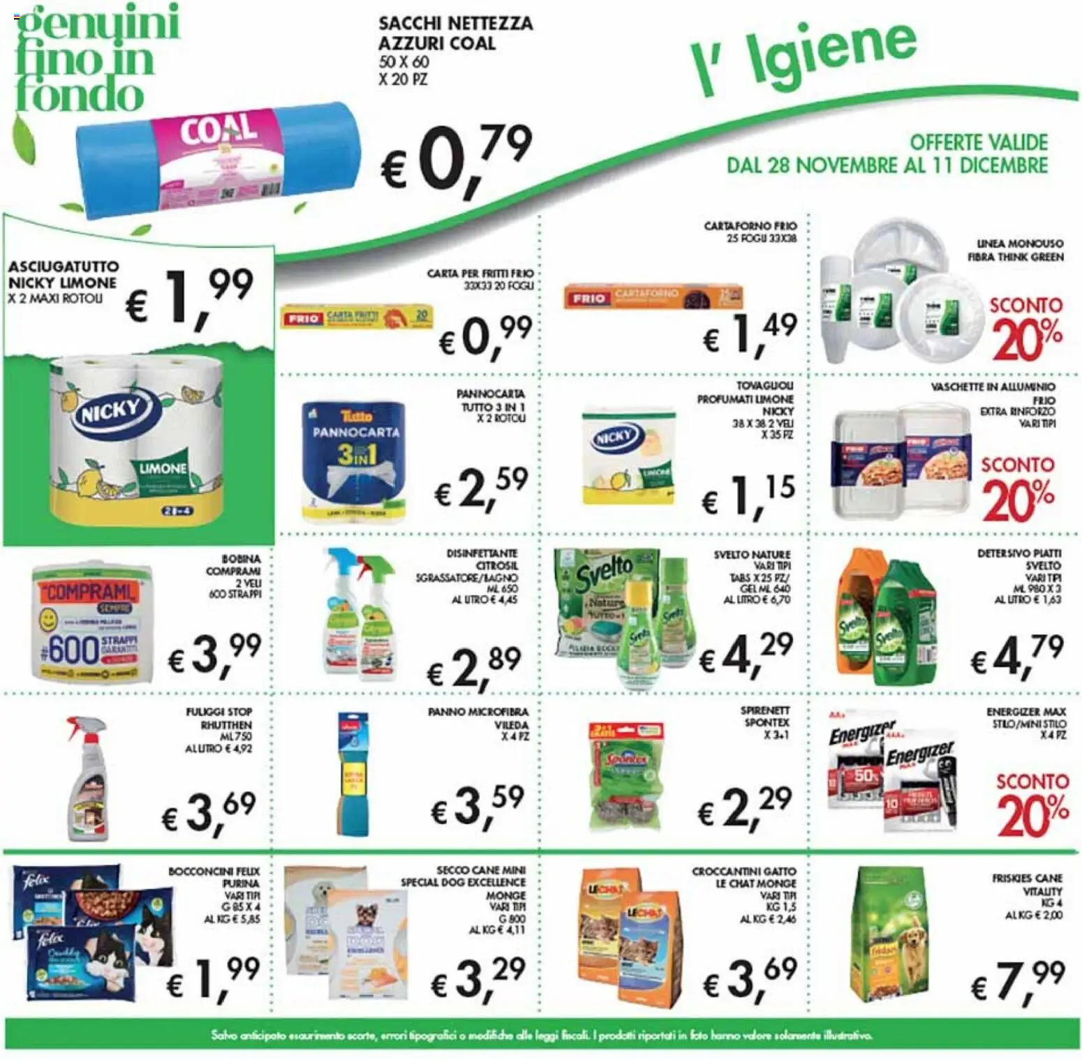 Volantino Coal del 28.11.2025 | Pagina: 24 | Prodotti: Panno microfibra, Asciugatutto, Alluminio, Vaschette