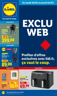 LIDL - Prévisualisation de LIDL catalogue les bonnes affaires Exclu Web valide à partir de 30.03.2026