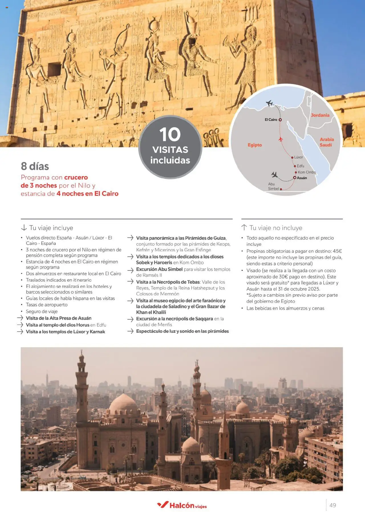 Halcón Viajes Egipto │ válido desde el 01.07.2025 | Página: 49