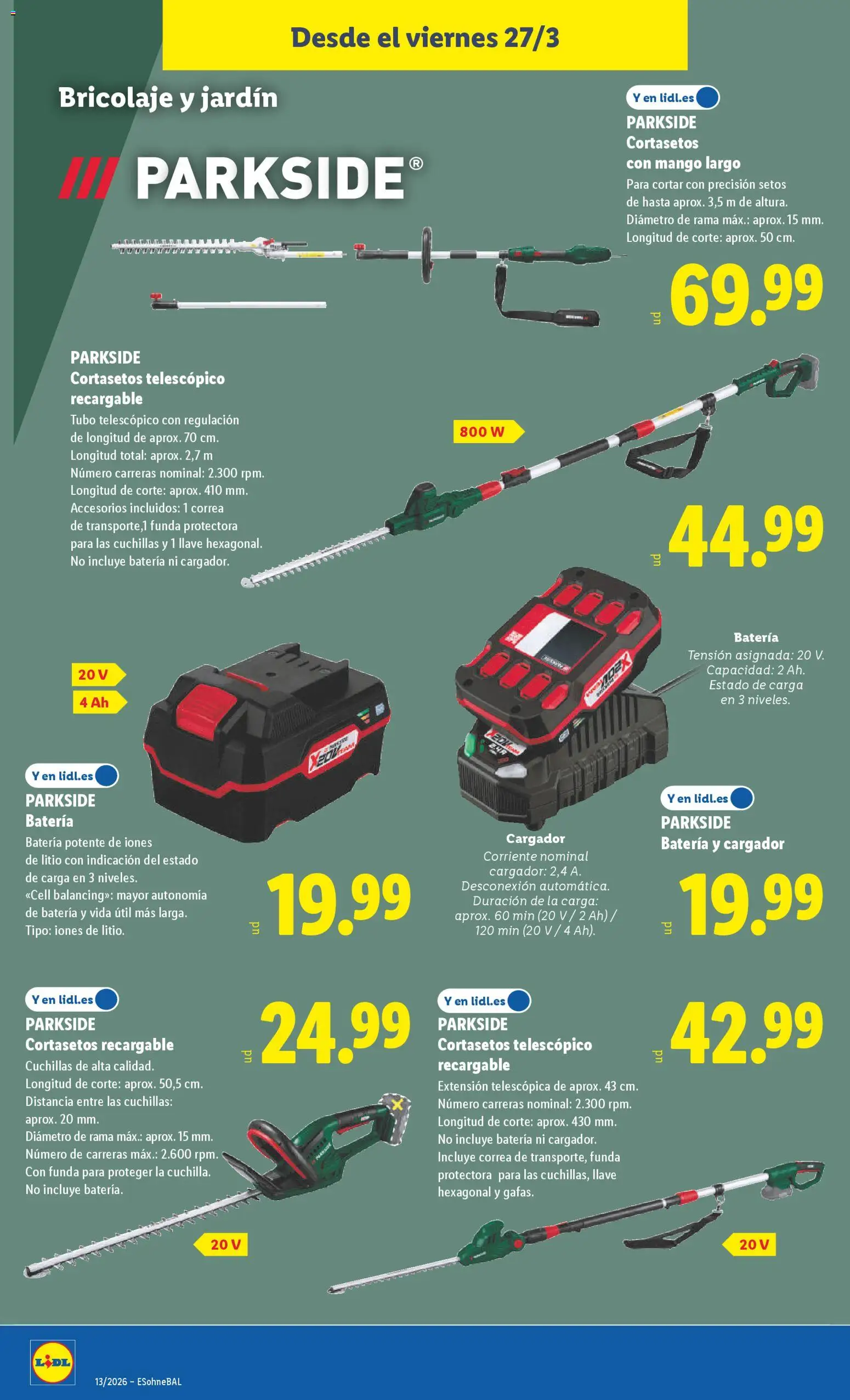 Lidl folleto de bazar │ válido desde el 23.03.2026 | Página: 18 | Productos: Cortasetos, Funda, Ρούτερ, Batería