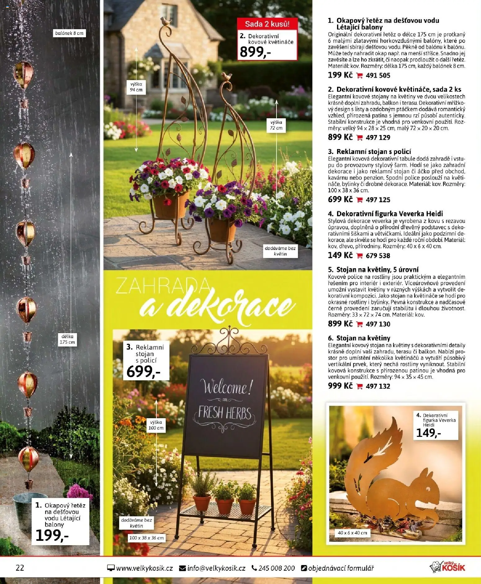 Velký Košík katalog březen 2026 od 01.03.2026 | Strana: 22 | Produkty: Zahrada, Tabule, Rostliny, Police