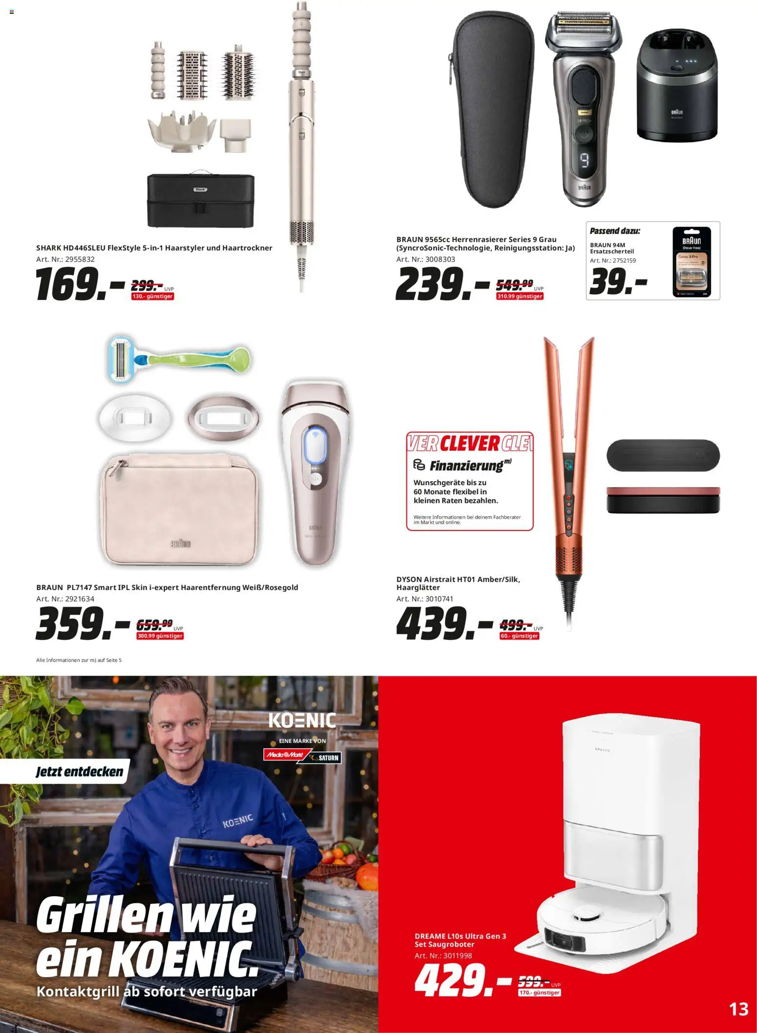 Media Markt Prospekt 	 – gültig ab 22.12.2025 | Seite: 13 | Produkte: Dyson, Haartrockner, Haarglätter