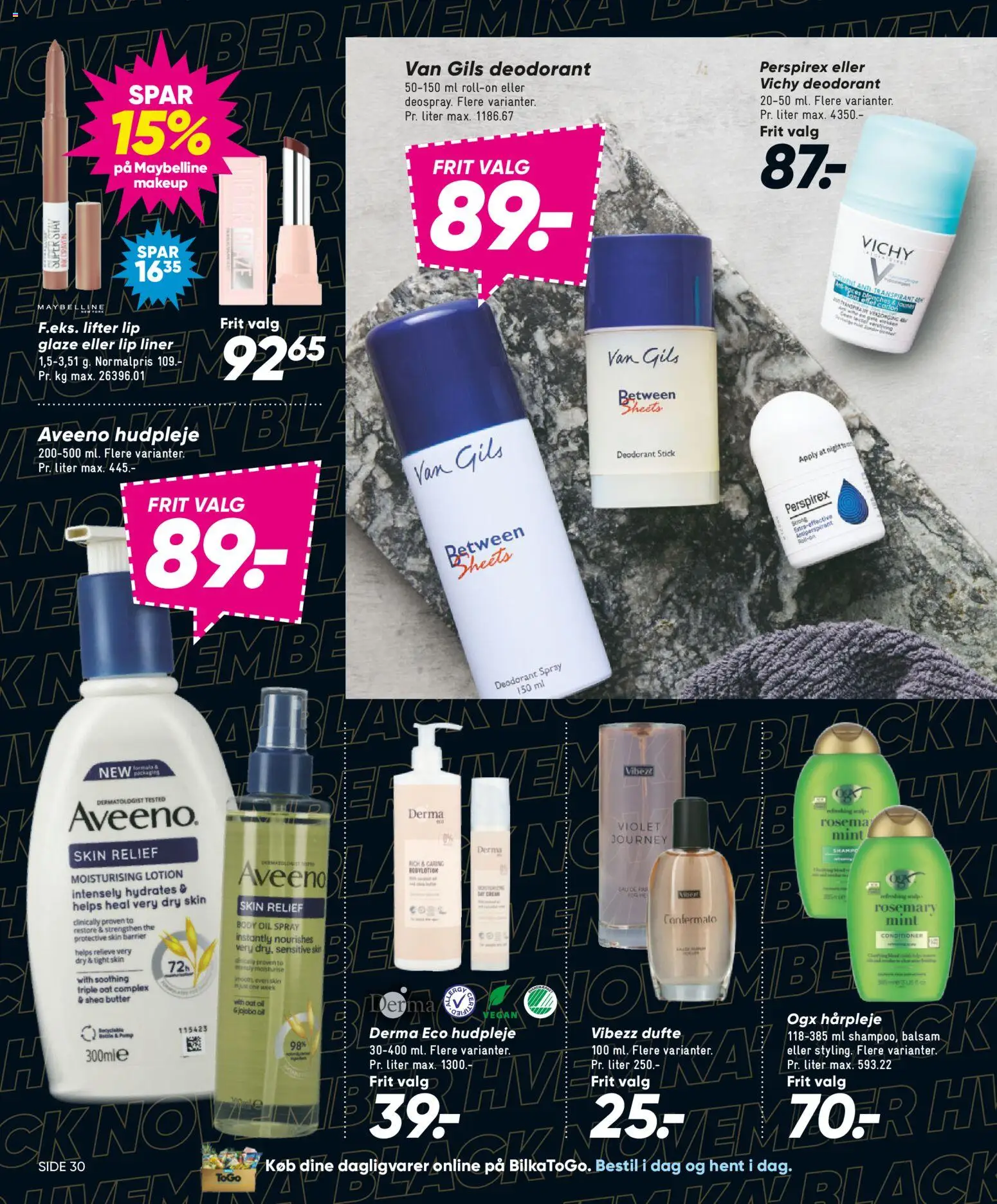 Bilka tilbudsavis – gyldig fra 21.11.2025 | Side: 48 | Produkter: Makeup, Balsam, Antiperspirant, Søm
