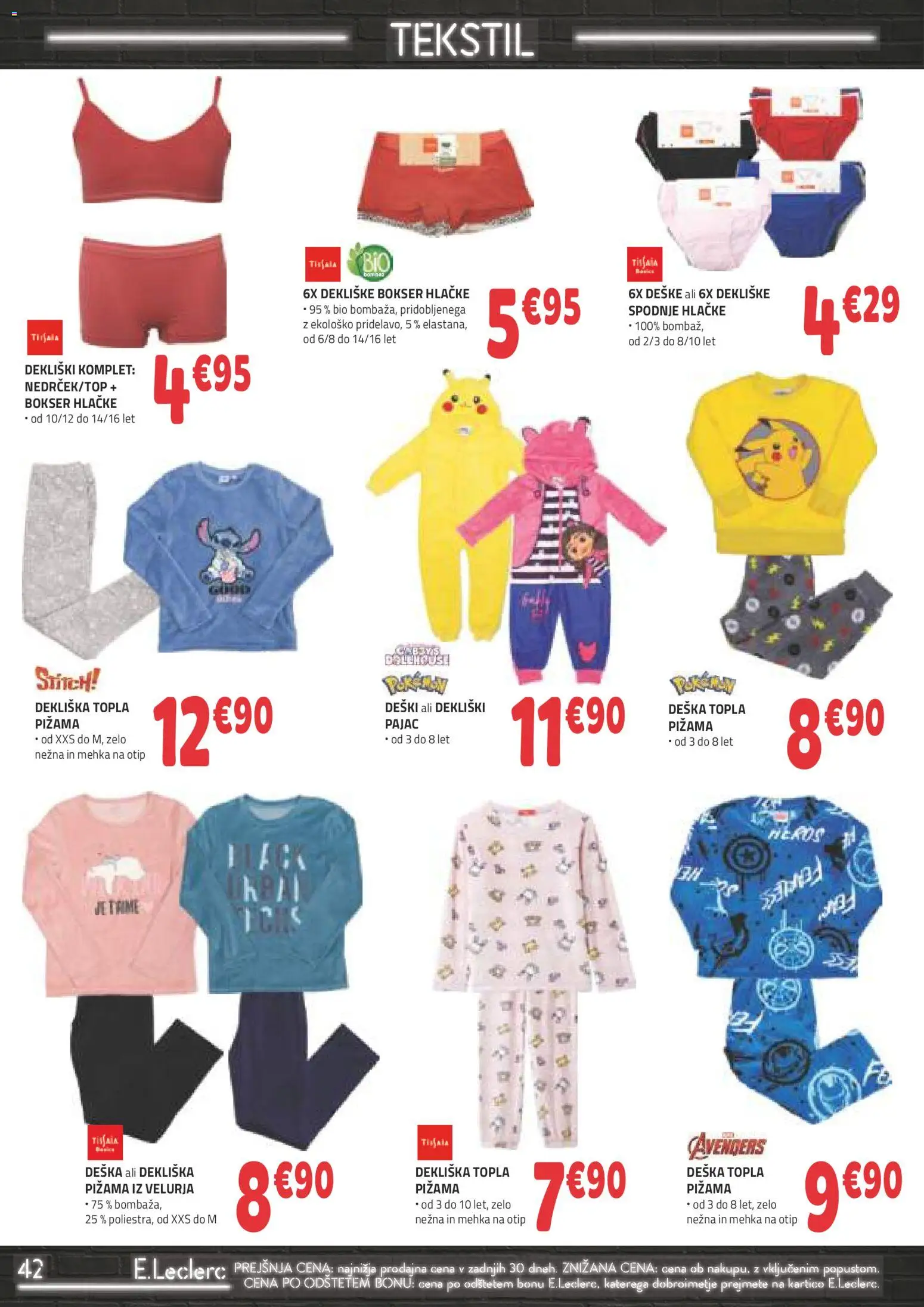 Novi E.leclerc katalog ponudbe – veljaven od 19.11.2025 | Stran: 4 | Izdelki: Pižama