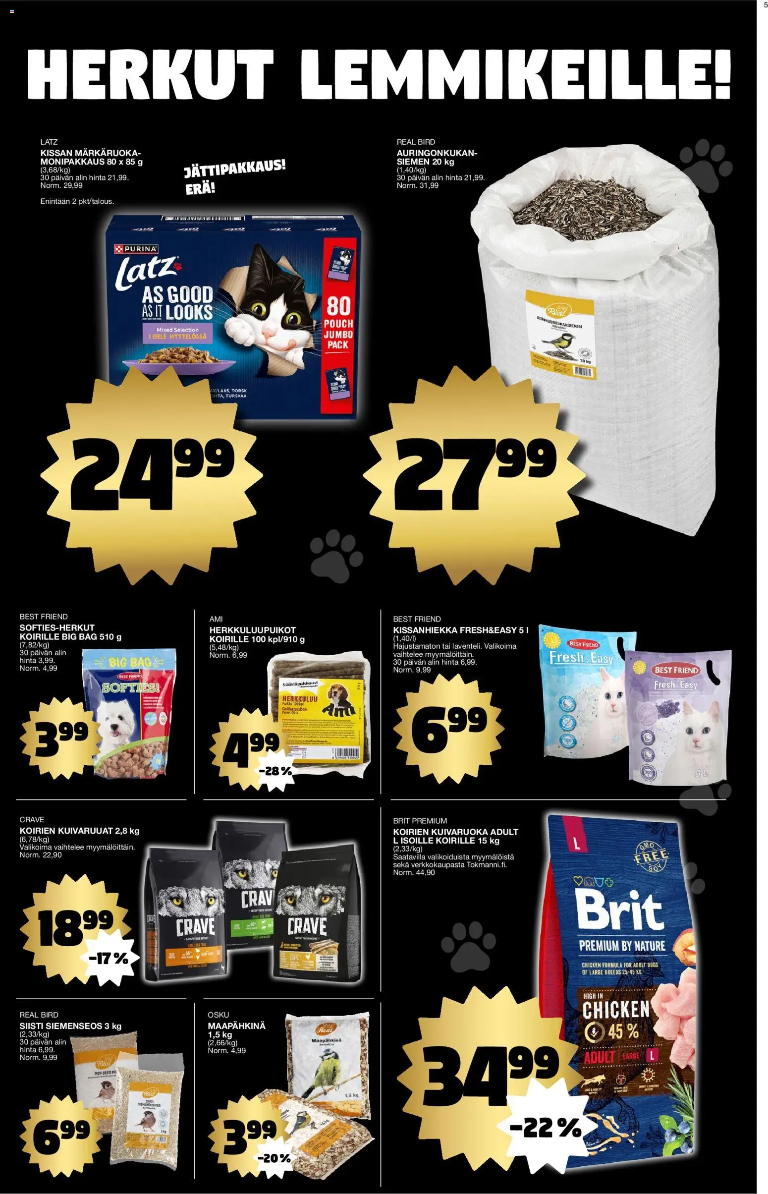 Tokmanni - Tarjoussanomat – voimassa 22.12.2025 alkaen | Sivu: 5 | Tuotteet: Kissanhiekka