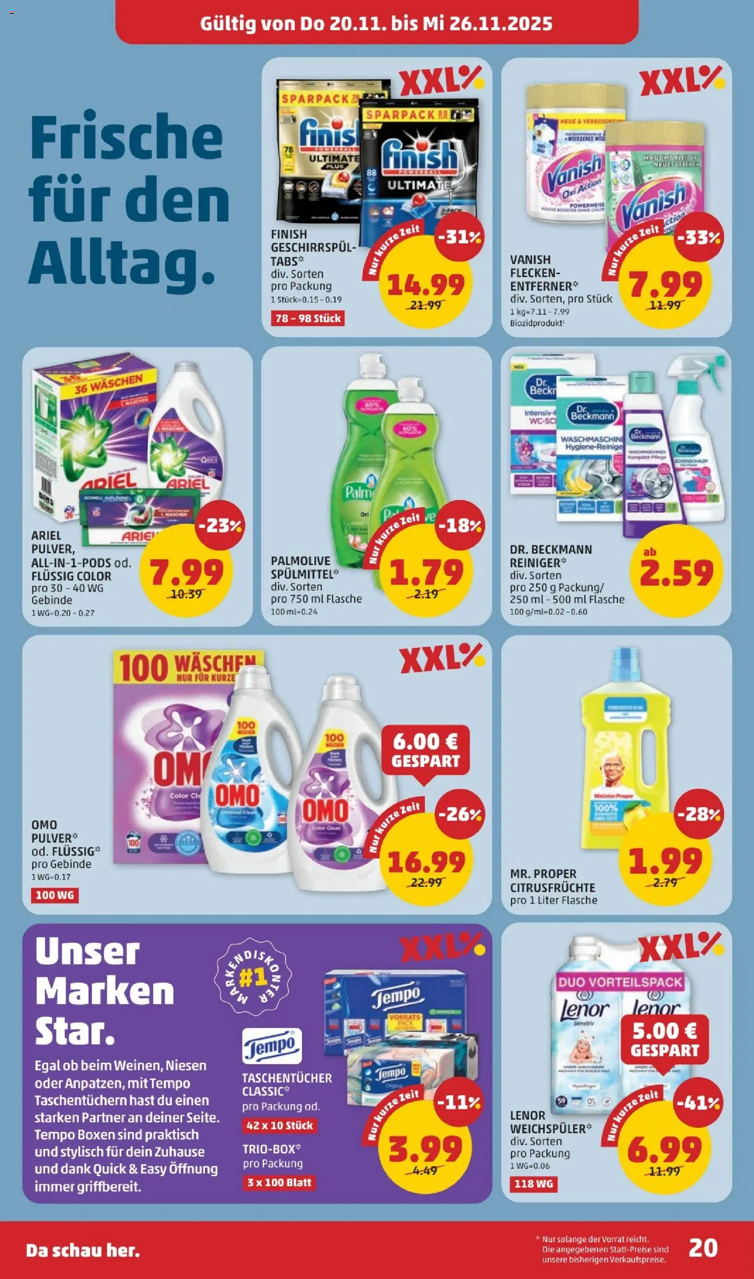 Penny Markt Flugblatt gültig ab 20.11.2025 | Seite: 20 | Produkte: Waschmaschine