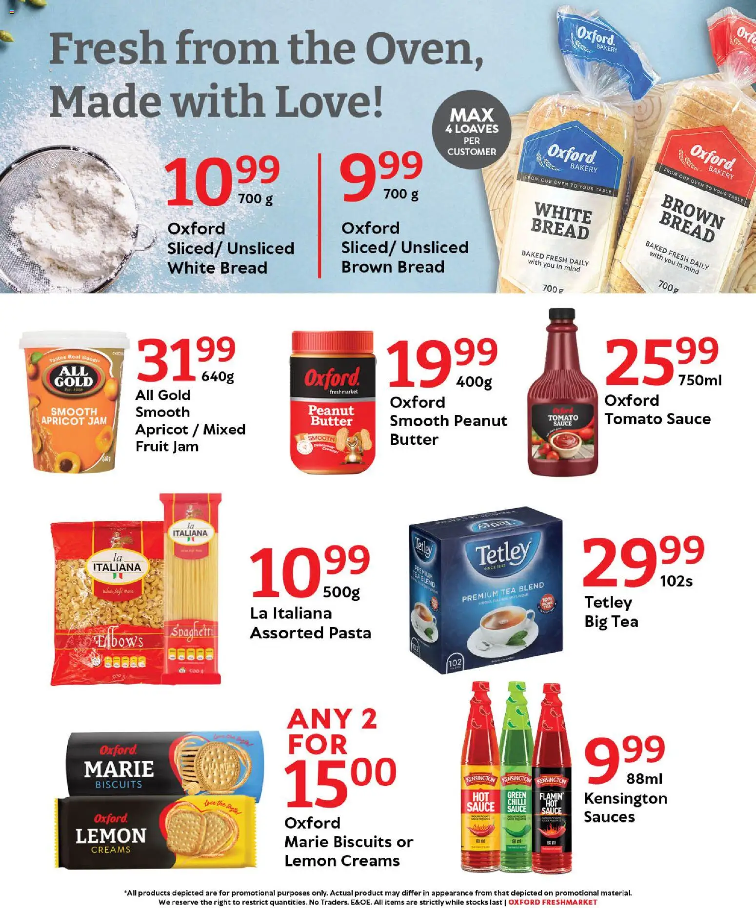 New Oxford Freshmarket catalogue – valid from 06.01.2026 | Page: 7 | Products: Table, Butter, Sauces, Fruit