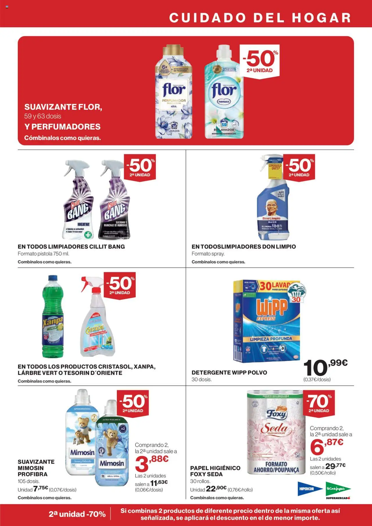 Hipercor catálogo │ válido desde el 14.08.2025 | Página: 25 | Productos: Polvo, Detergente, Papel higienico, Baño