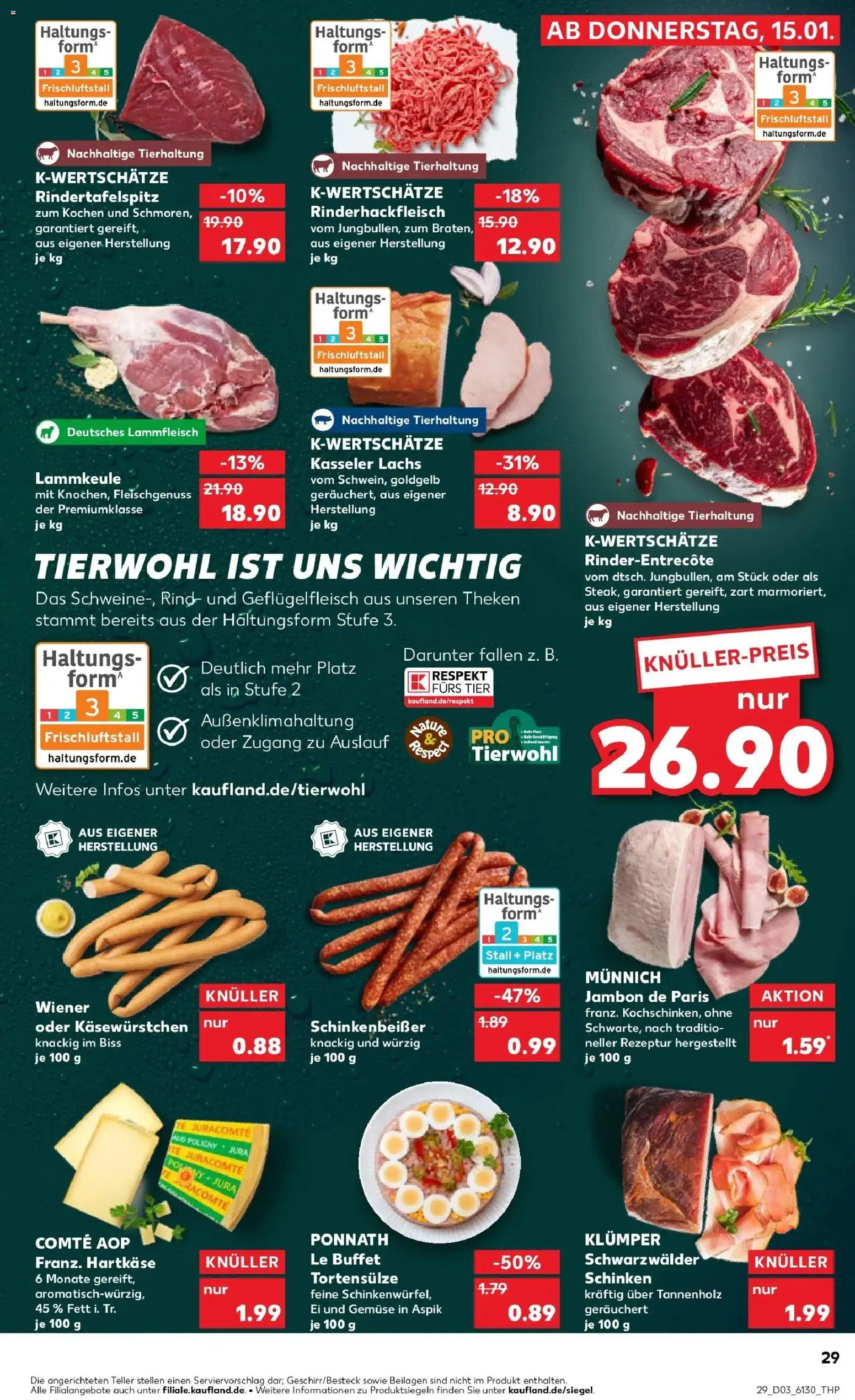 Kaufland prospekt Leonberg	 – gültig ab 19.01.2026 | Seite: 29 | Produkte: Jura, Lammkeule, Lachs, Schinken