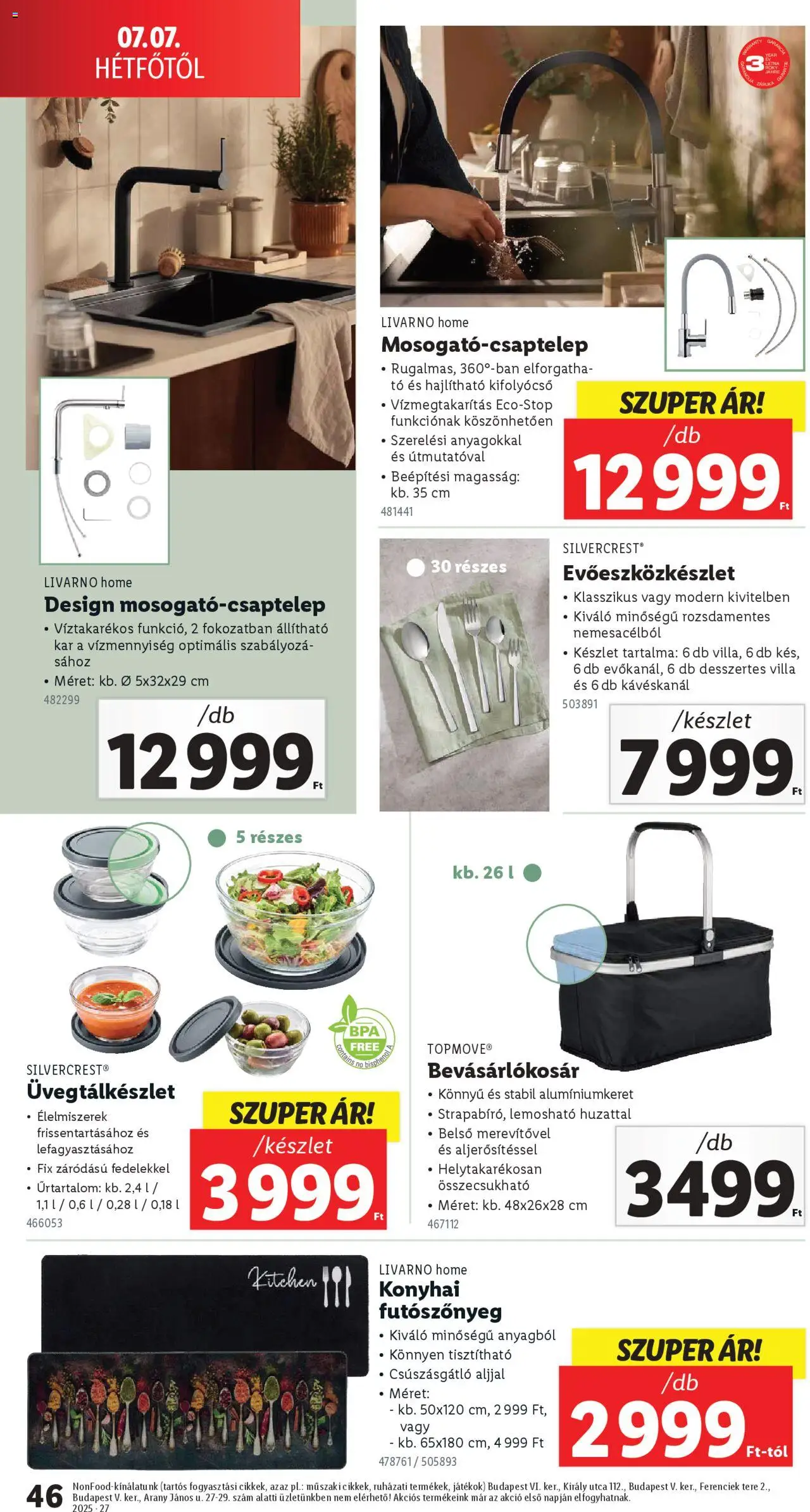 Lidl akciós ujság - amely érvényes a következő dátumtól: 03.07.2025 | Oldal: 46 | Termékek: Játékok