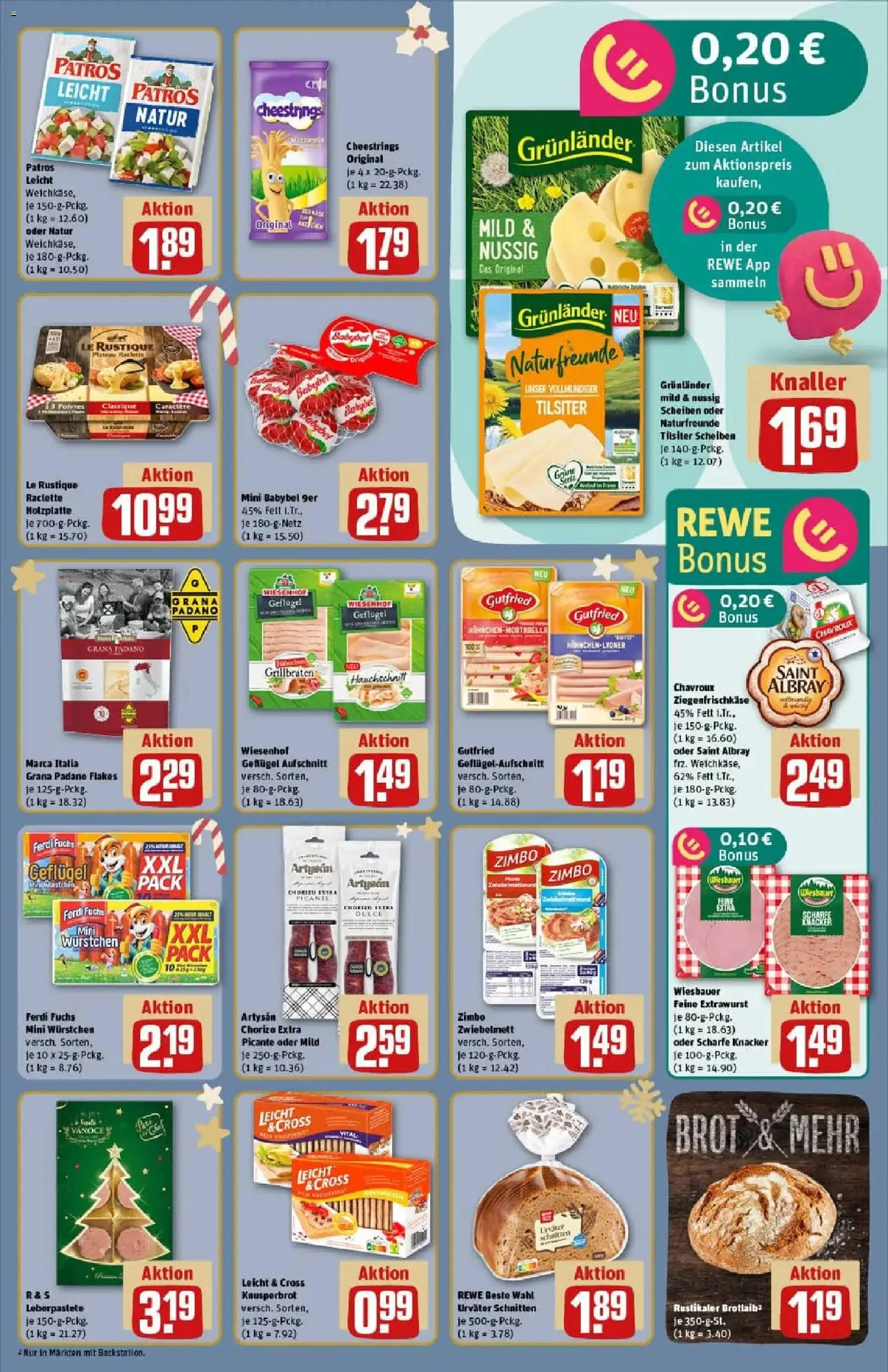 Rewe prospekt Lambsheim	 – gültig ab 07.12.2025 | Seite: 11 | Produkte: Grunlander, Babybel, Brot, Raclette