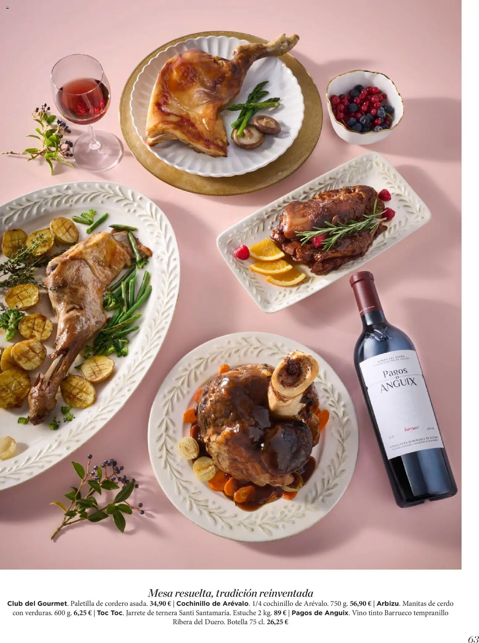 El Corte Inglés ofertas │ válido desde el 19.11.2025 | Página: 63 | Productos: Vino, Cerdo, Φίλτρο καφέ, Mesa