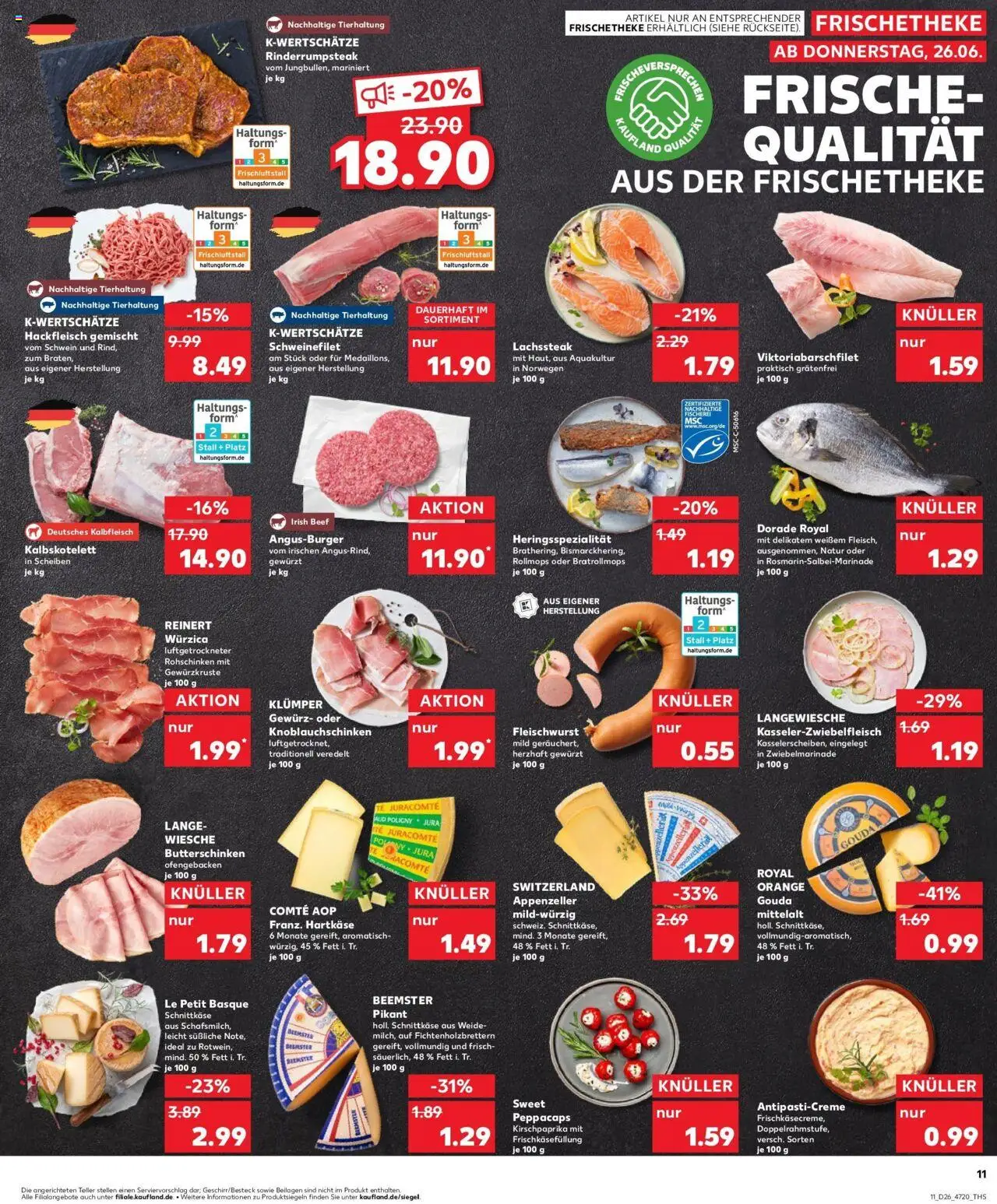 Kaufland prospekt Limburg An Der Lahn	 - gültig ab dem 29.06.2025 | Seite: 22 | Produkte: Dorade, Gouda, Burger, Schweinefilet