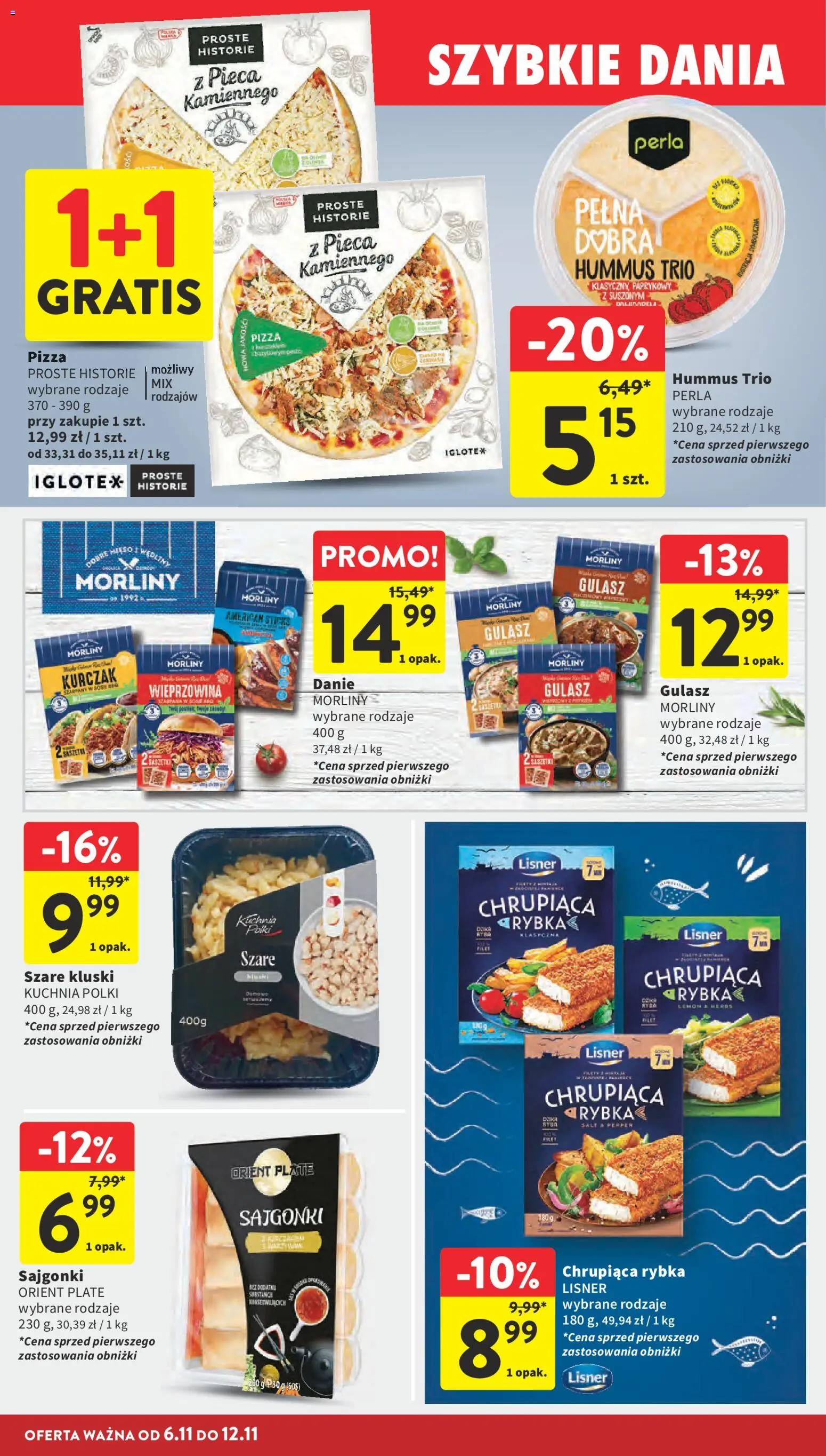 Intermarche Gazetka od 06.11.2025 | Strona: 20 | Produkty: Mięso, Sajgonki, Pizza, Wieprzowina
