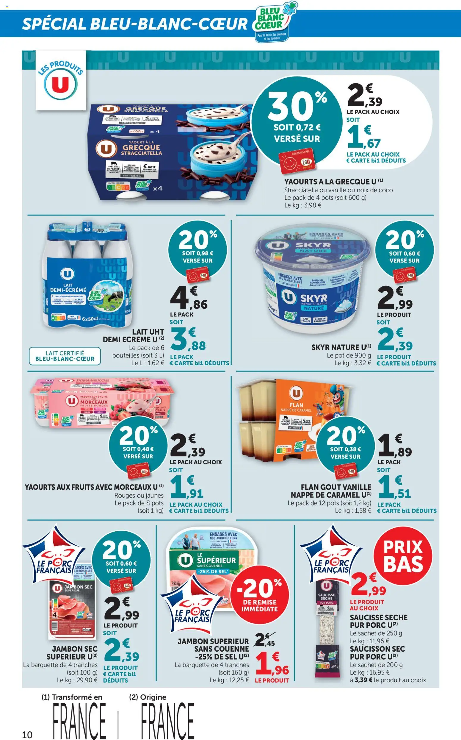 {H1} | Page: 10 | Produits: Saucisson, Fraise, Nappe, Skyr