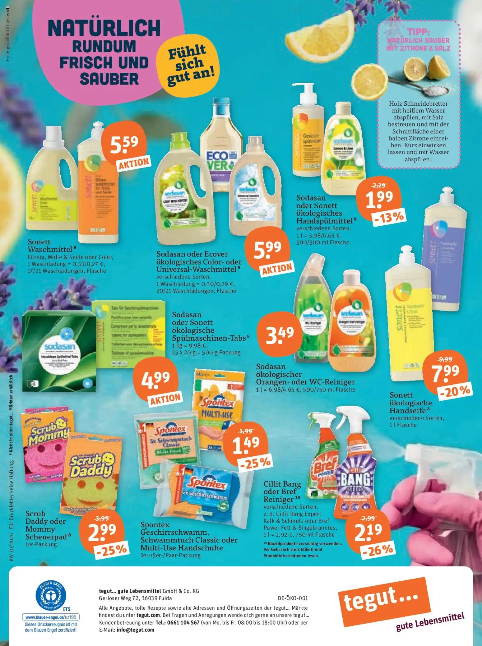 Tegut Prospekt 	 – gültig ab 02.03.2026 | Seite: 25 | Produkte: Orangen, Waschmittel, Salz, Uhr
