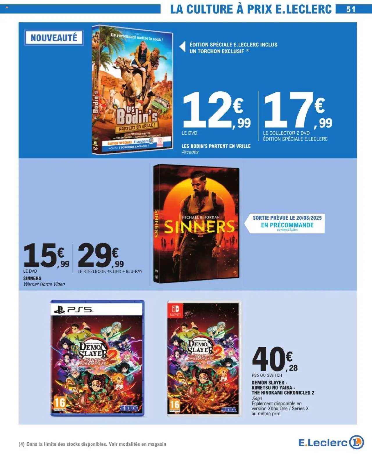  | Page: 51 | Produits: Vidéo, Xbox, Torchon, Thé