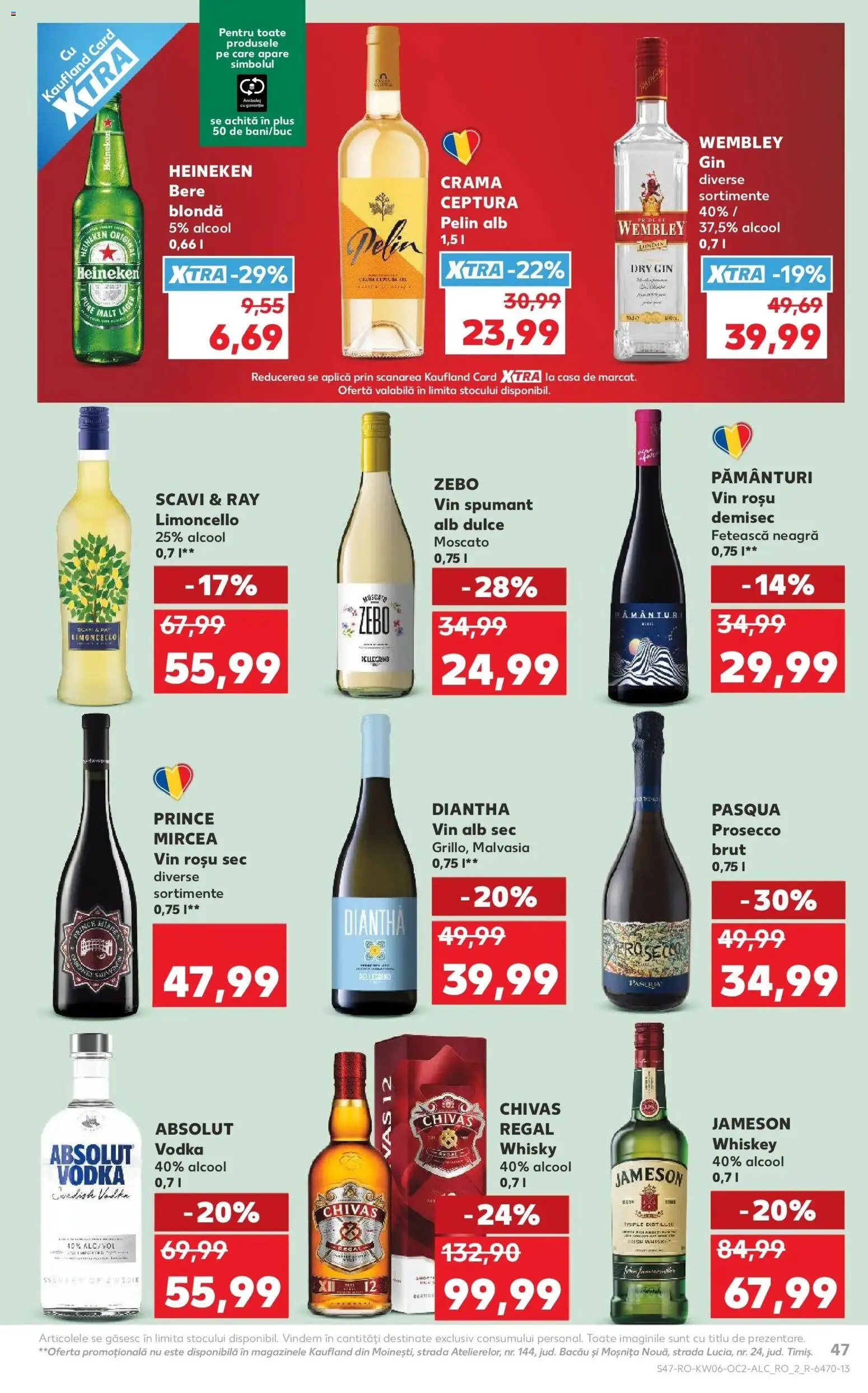 Noul catalog Kaufland – valabil de la 04.02.2026 | Pagină: 47 | Produse: Pat, Prosecco, Bere, Gin