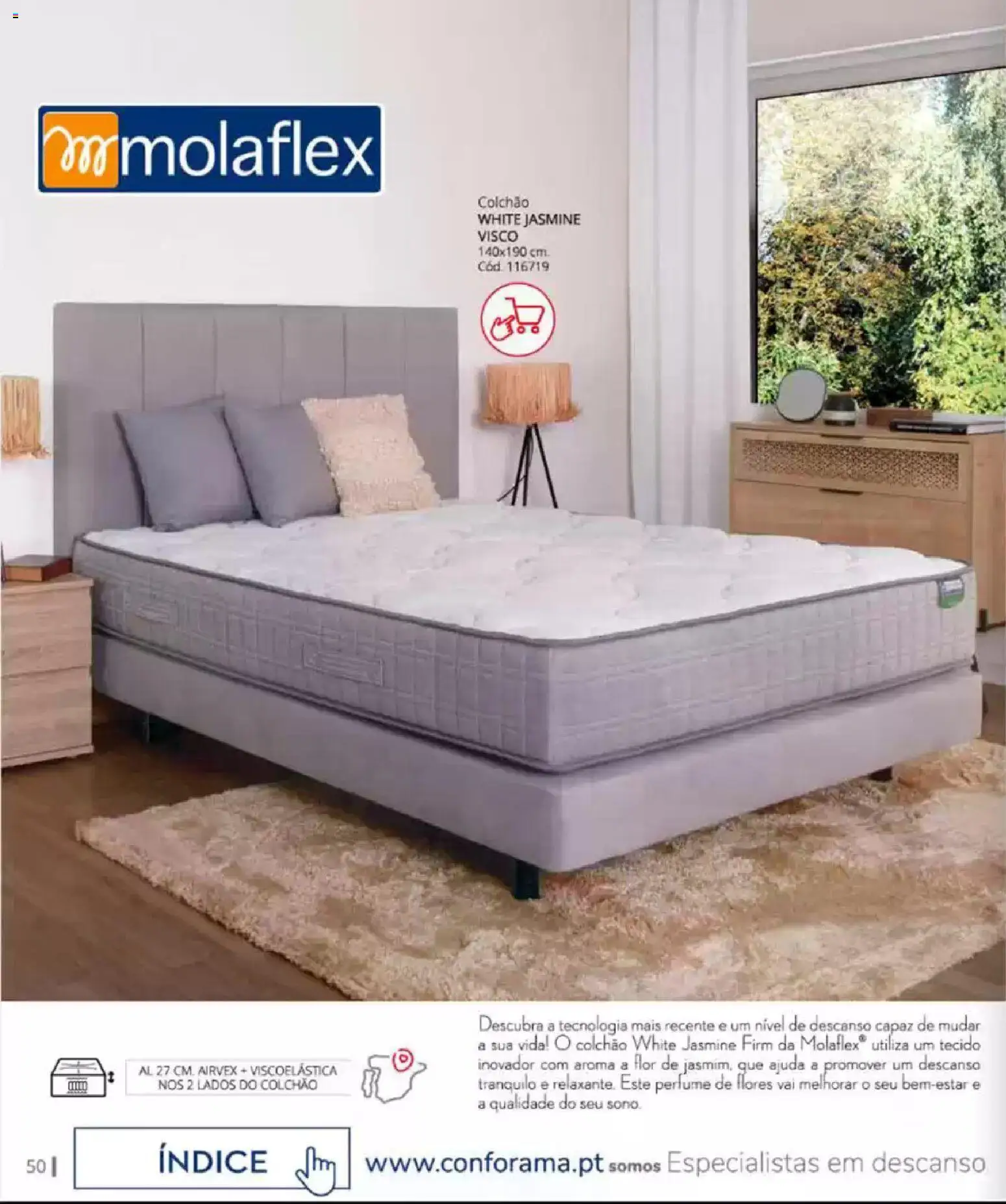 Conforama Camitis │ válido de 05.02.2026 | Página: 50 | Produtos: Flores, Perfume, Colchão