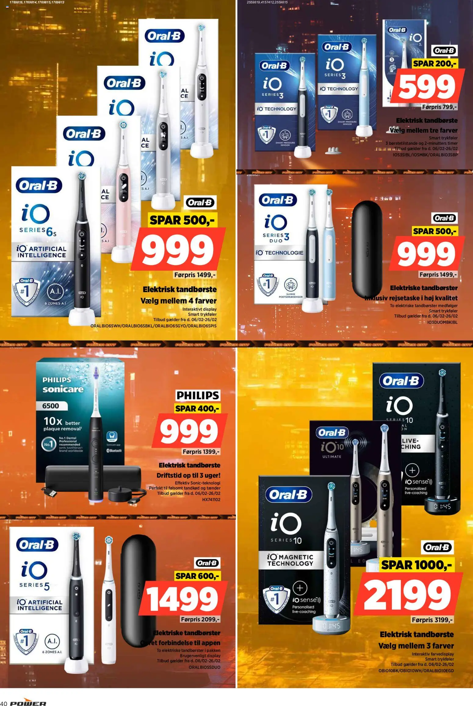 Power tilbudsavis – gyldig fra 13.02.2026 | Side: 40 | Produkter: Tandbørste, Elektrisk Tandbørste, Rejsetaske, Elektriske tandbørster