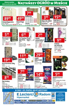 Pogląd oferty "E.Leclerc gazetka - Radom" - ważna od 27.04.2026 | Strona: 8 | Produkty: Impregnat do drewna, Ziemia, Kwiaty
