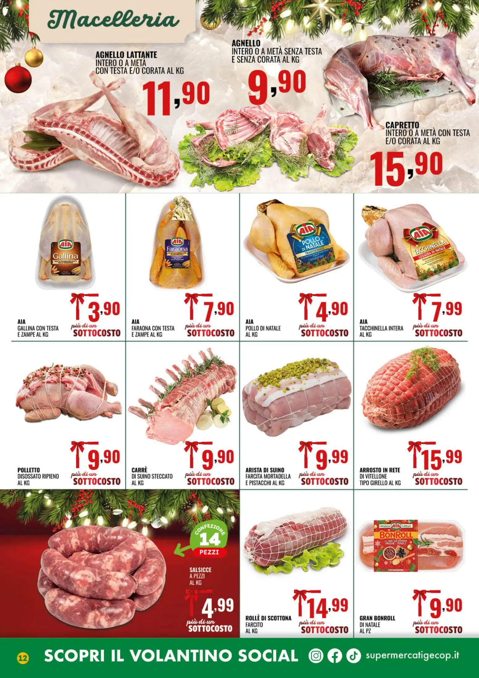 Volantino GECOP del 15.12.2025 | Pagina: 12 | Prodotti: Pollo, Uva, Girello, Agnello
