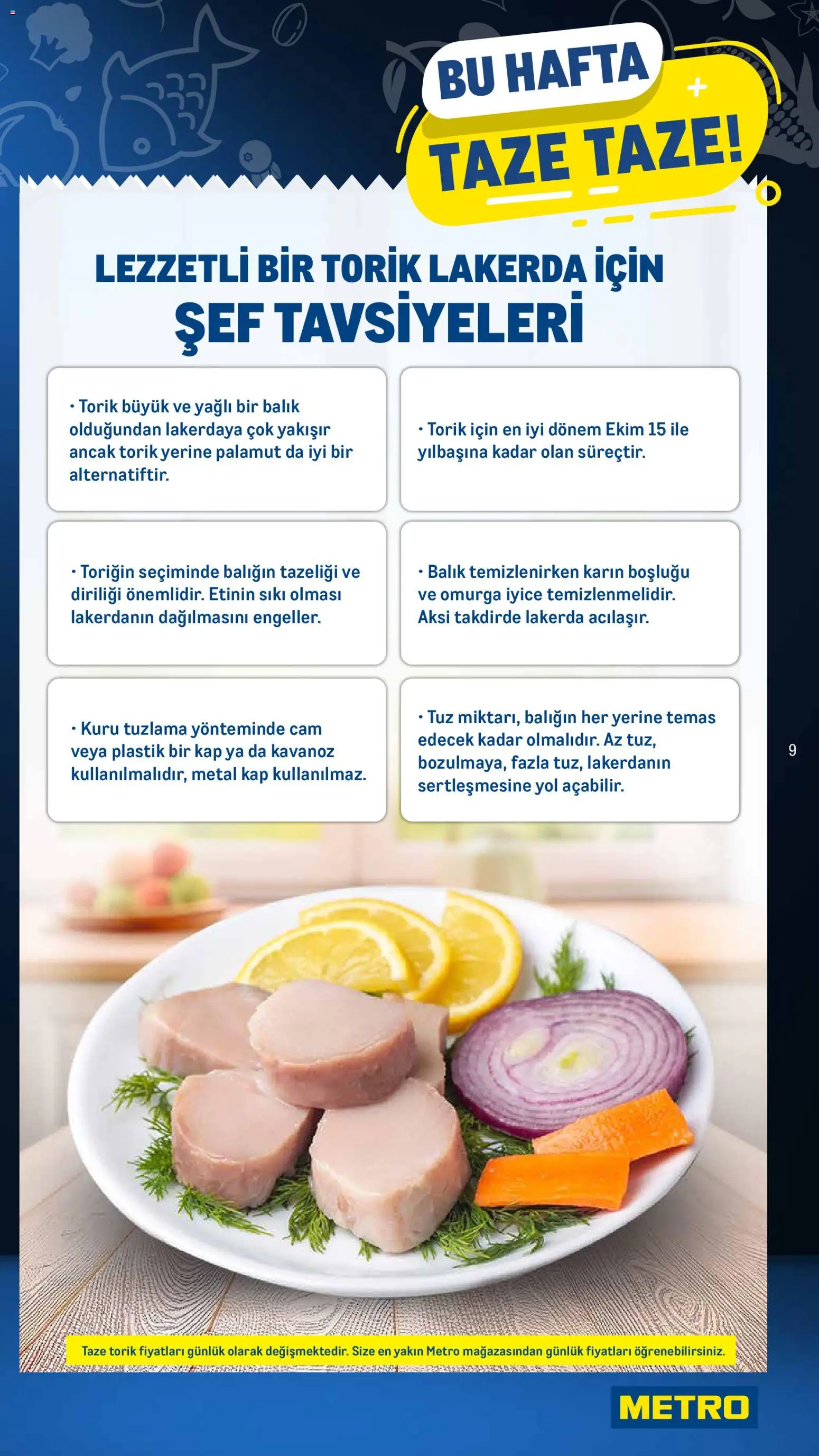 Metro Katalog - 12.11.2025 tarihinden itibaren geçerlidir | Sayfa: 9 | Ürünler: Palamut, Balık, Tuz