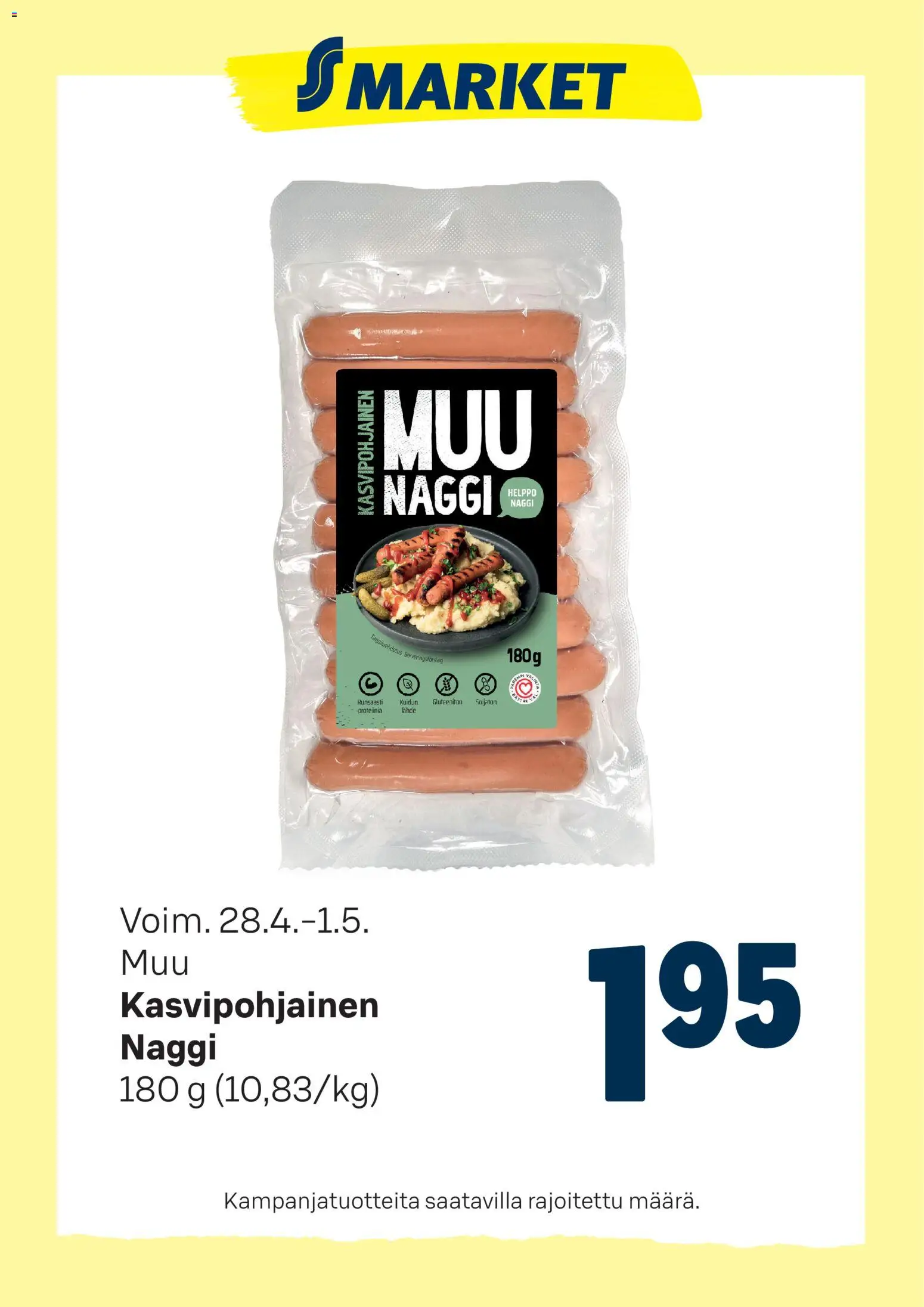 S-market tarjoukset Naggi – voimassa 28.04.2026 alkaen | Sivu: 1