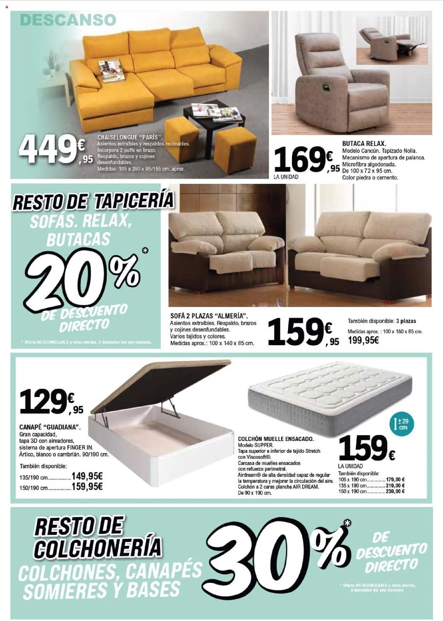 E.Leclerc folleto │ válido desde el 28.01.2026 | Página: 11 | Productos: Colchon, Plancha, Sofá
