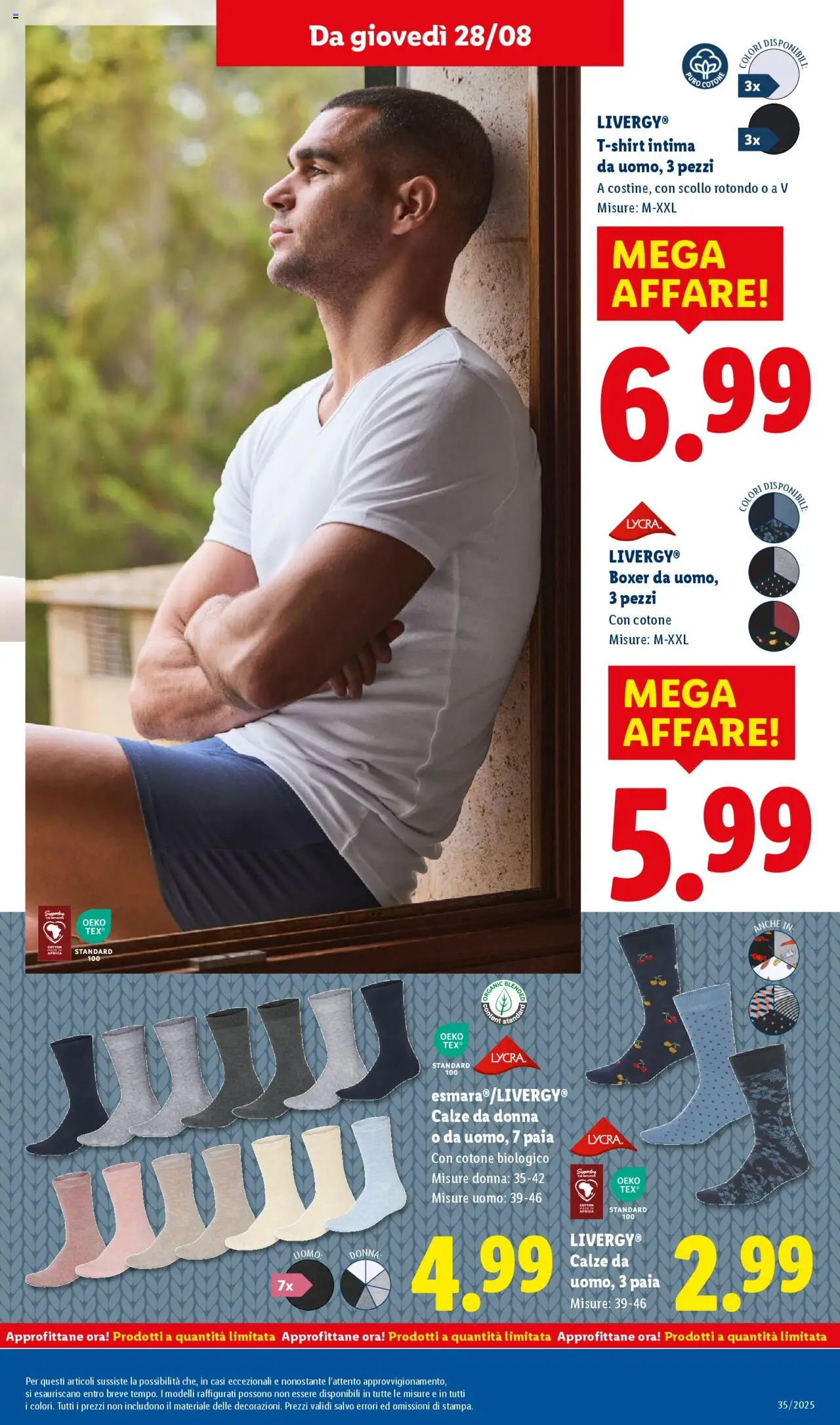 Volantino Lidl del 25.08.2025 | Pagina: 39 | Prodotti: Boxer, T-shirt