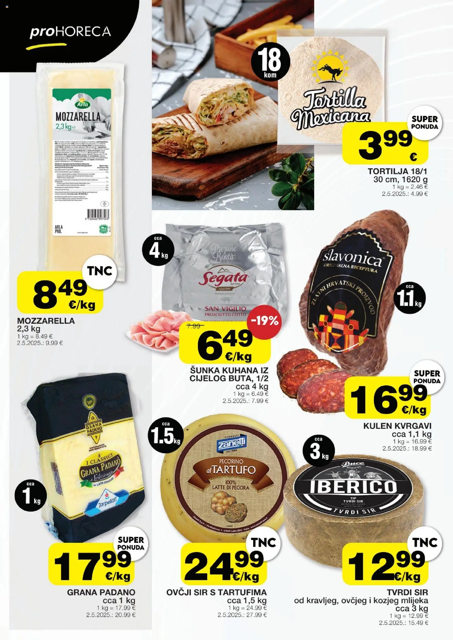 Stanić Diskont katalog | vrijedi od 09.04.2026 | Stranica: 2 | Proizvodi: Grana Padano, Mozzarella, Sir, Kulen