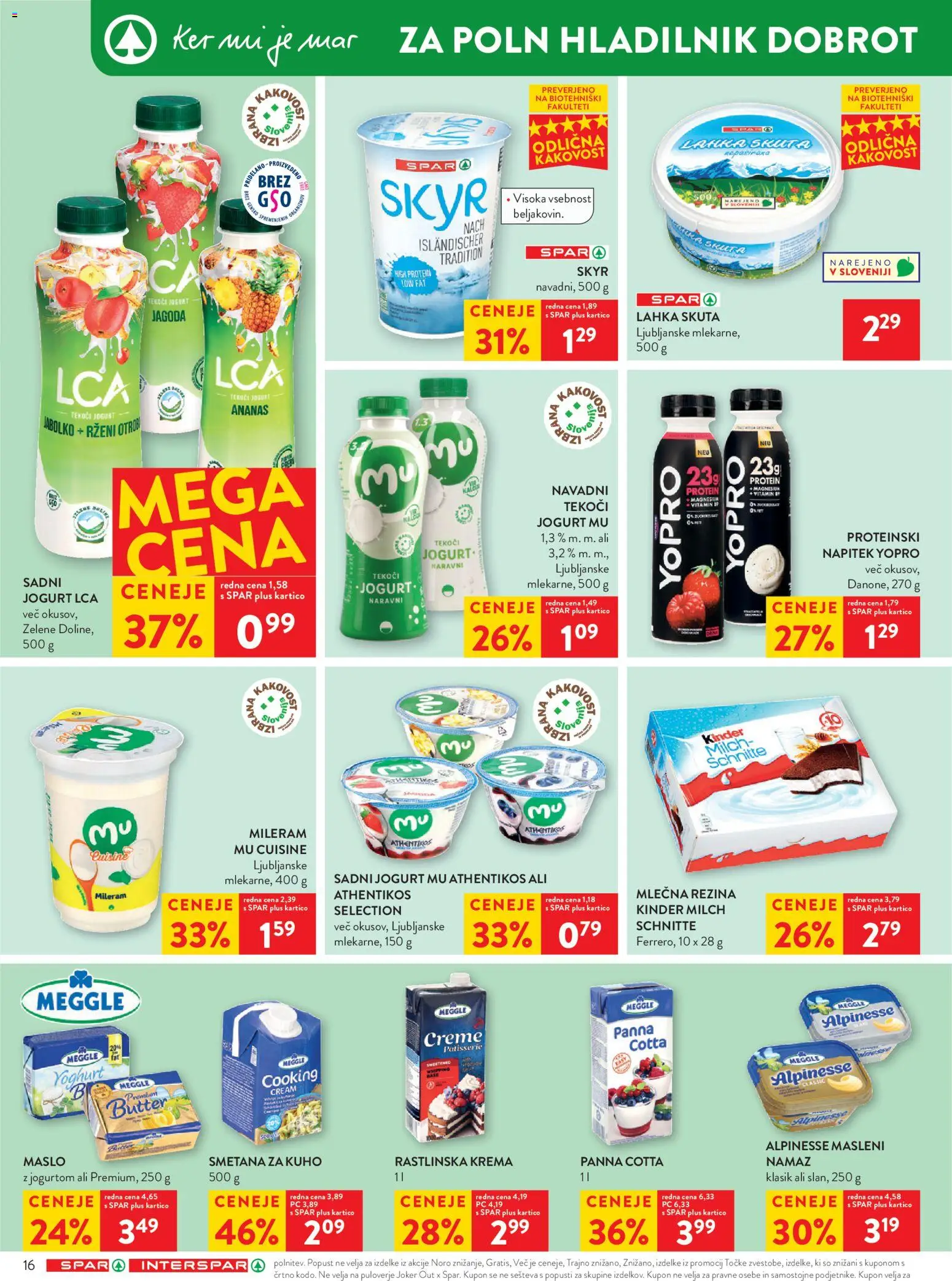 Novi Spar katalog ponudbe – veljaven od 04.03.2026 | Stran: 18 | Izdelki: Skyr, Mileram, Krema, Smetana